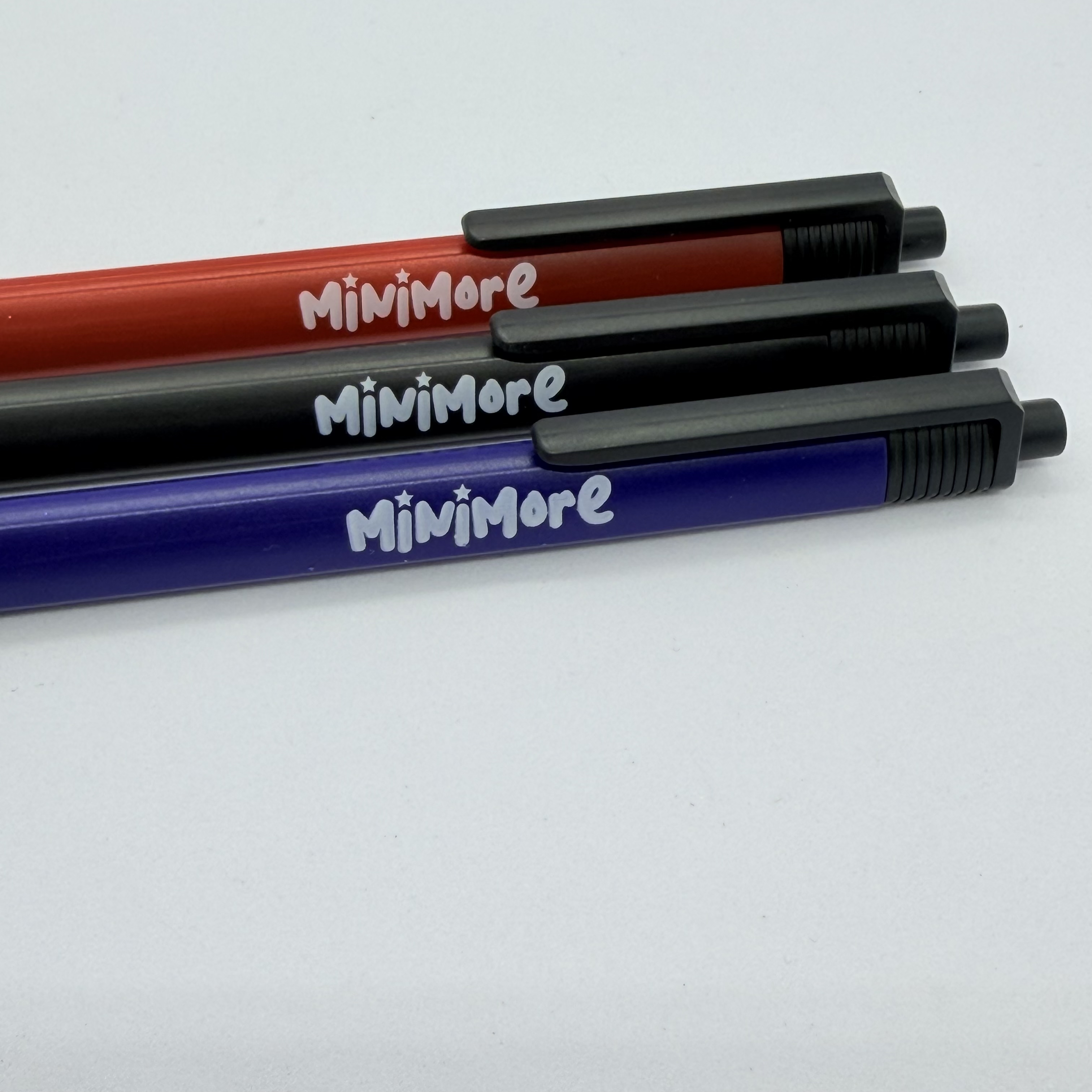 Minimore品牌 原字筆（6支裝）- 藍/黑/紅色