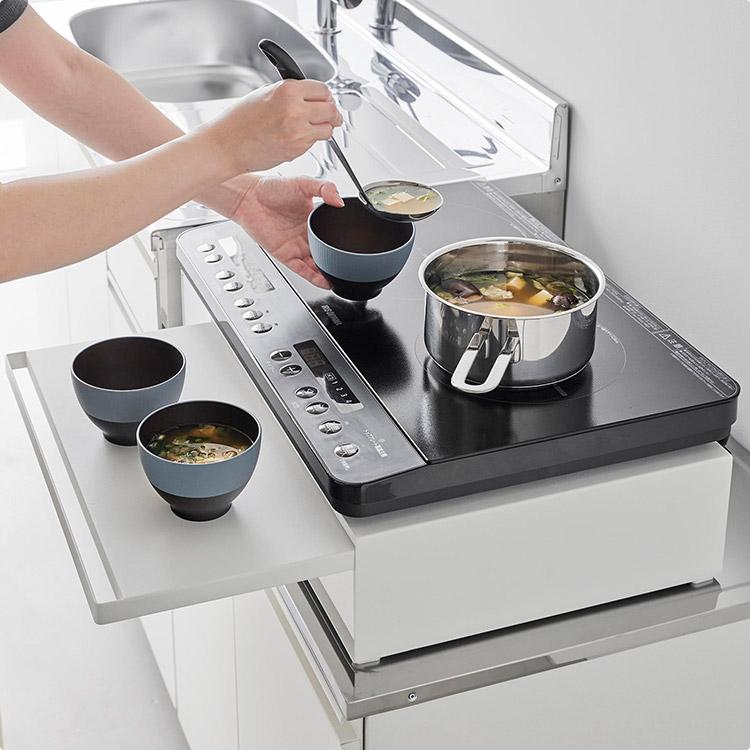 🔥🔥【日本直送《TOWER》可伸縮廚房工作枱 | 抽屜】雙櫃桶