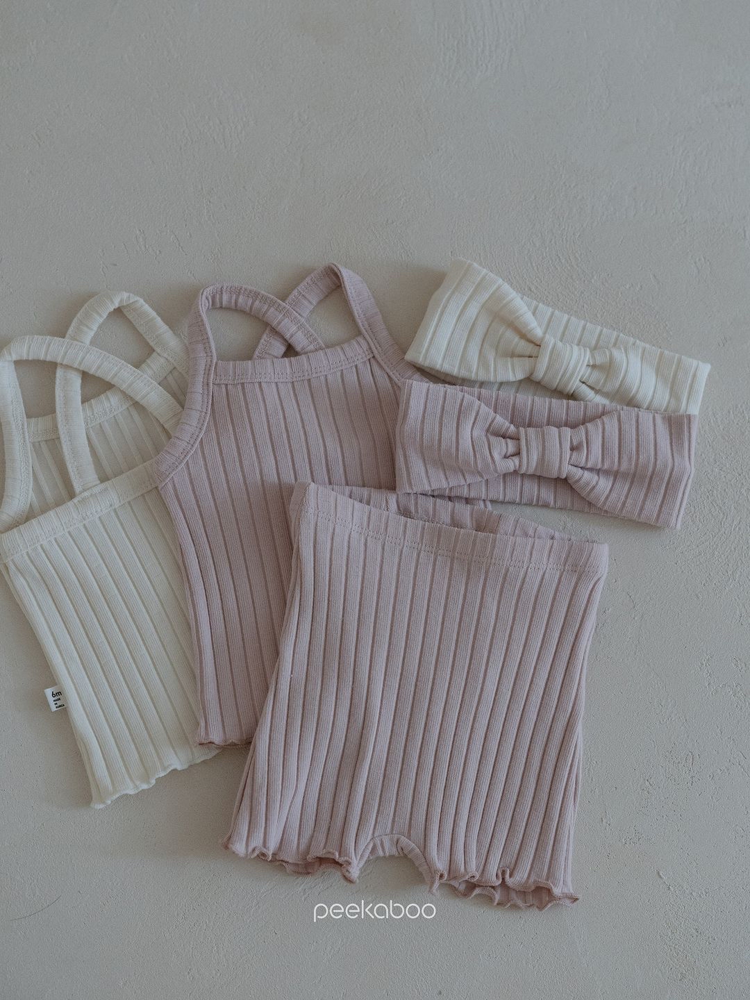 Peekaboo | Homewear set (Mint /Light beige M85-95)