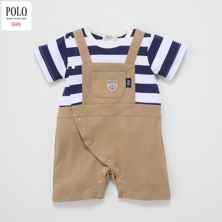 🇯🇵限量預訂 日本直送🇯🇵Polo Baby海洋貼花口袋粗條吊帶短袖連身服