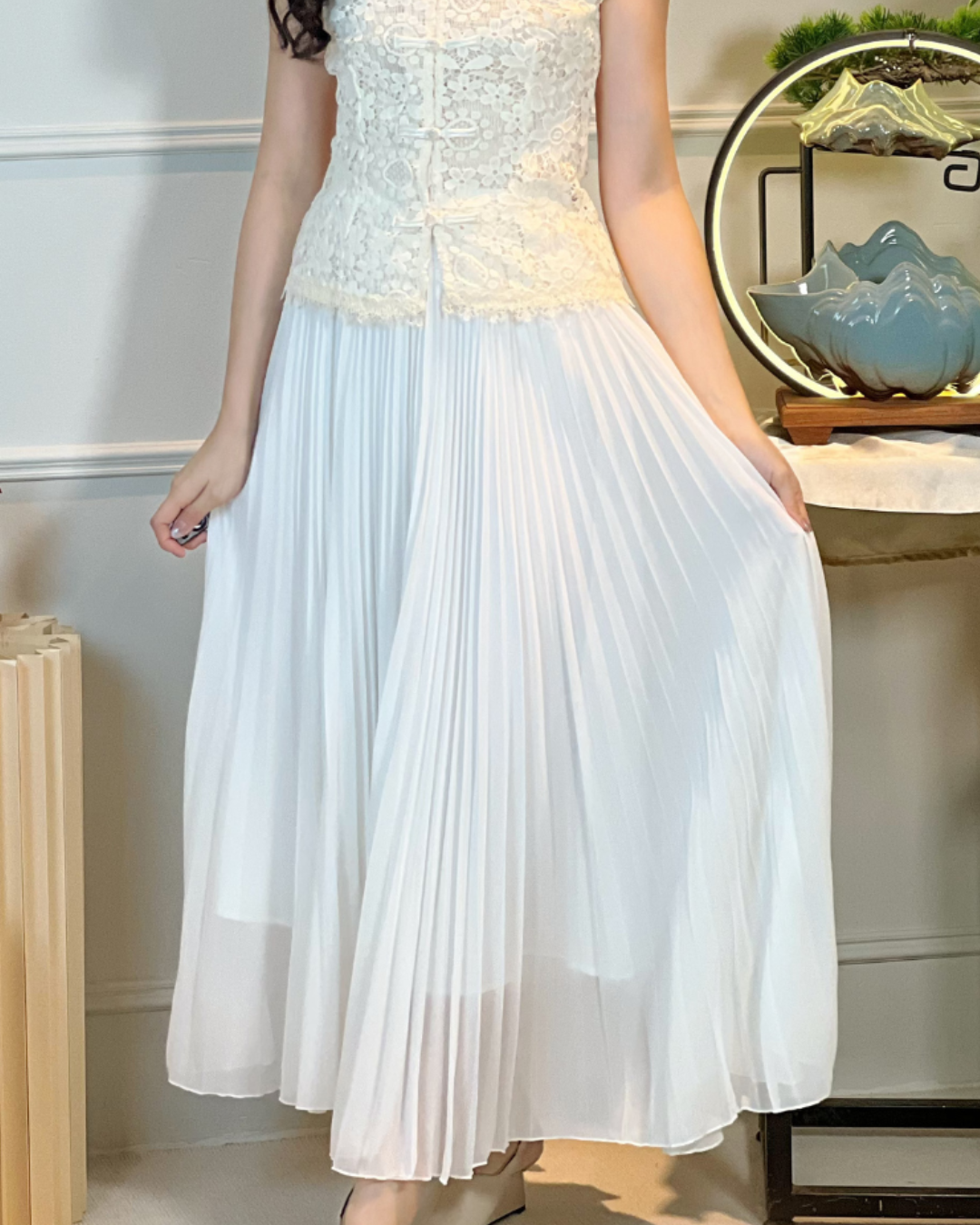 5104 Quintina Pleated A Line Skirt 