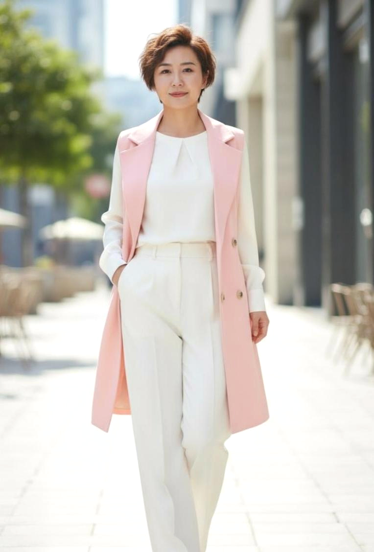 Double Pleat Long Vest