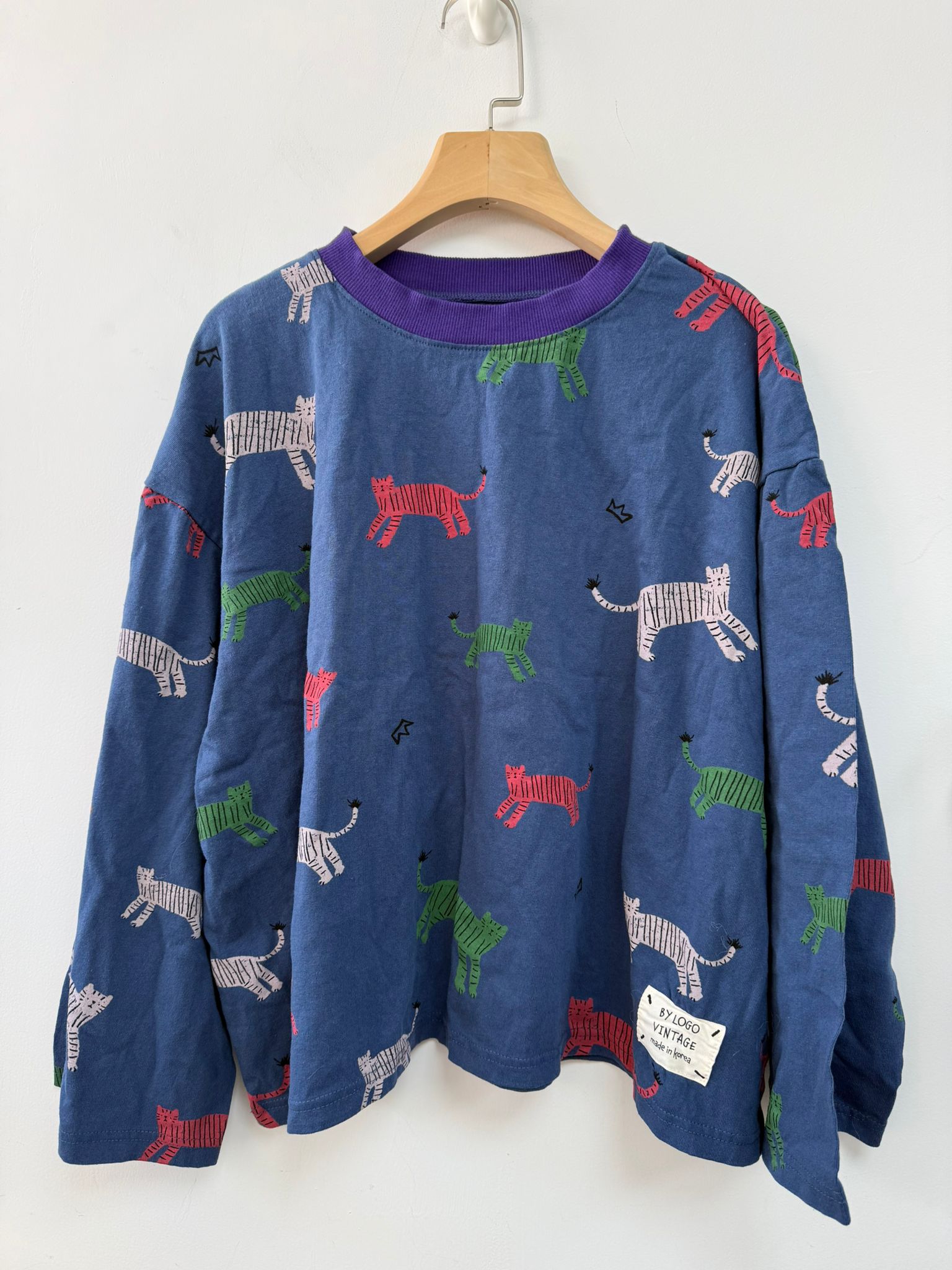 LO OE 藍色貓仔top