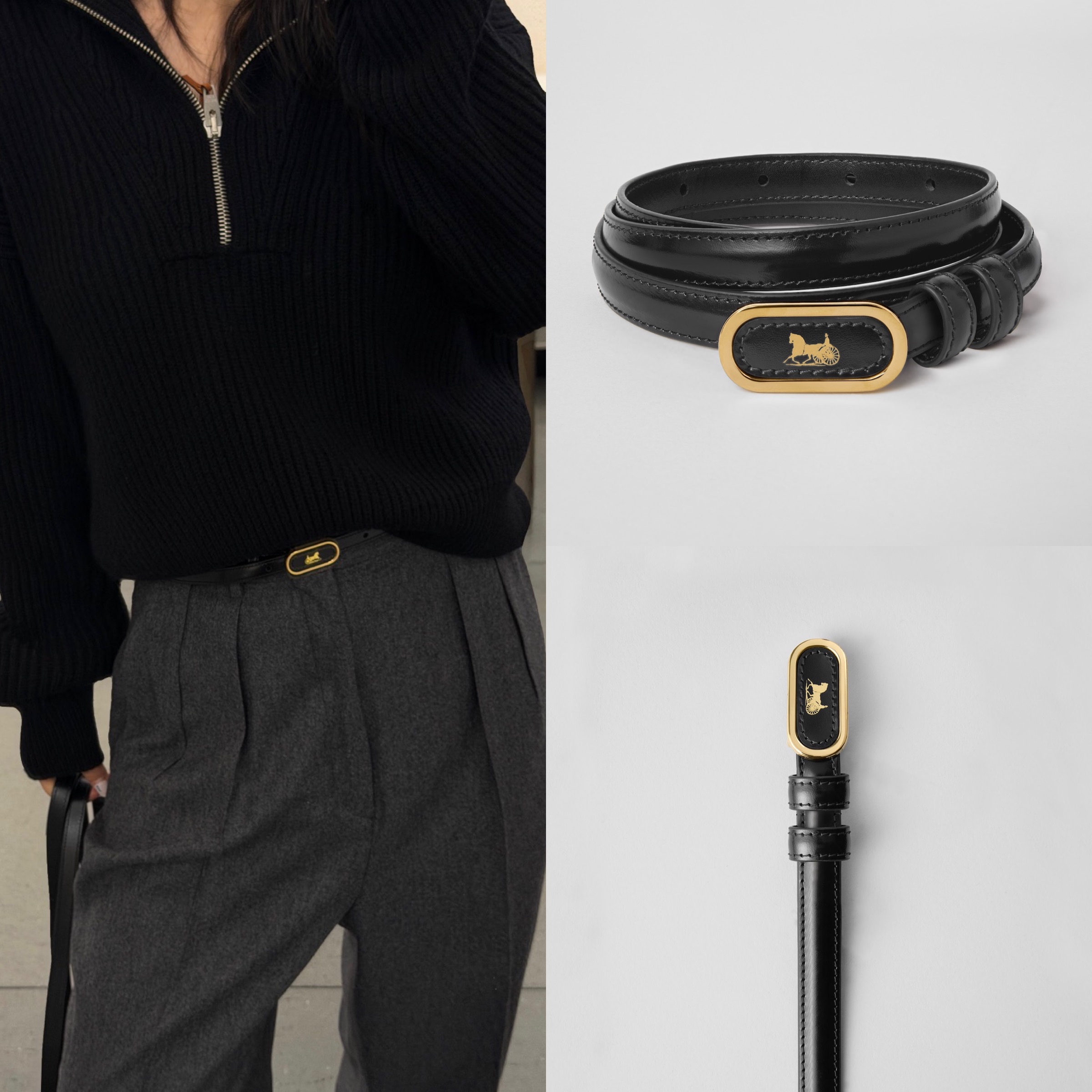 限時優惠💖新款🆕訂貨🍒Celine 1.3cm CHARIOT belt  小馬車更低調 Size 75 80 85 90