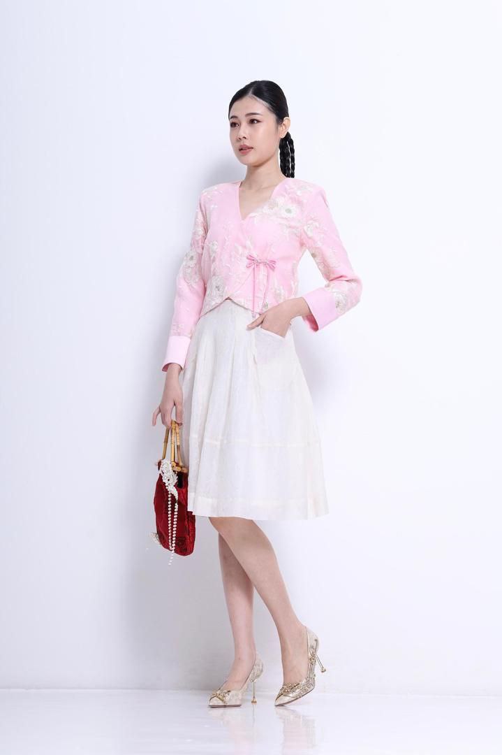 长袖旗袍上衣 2686