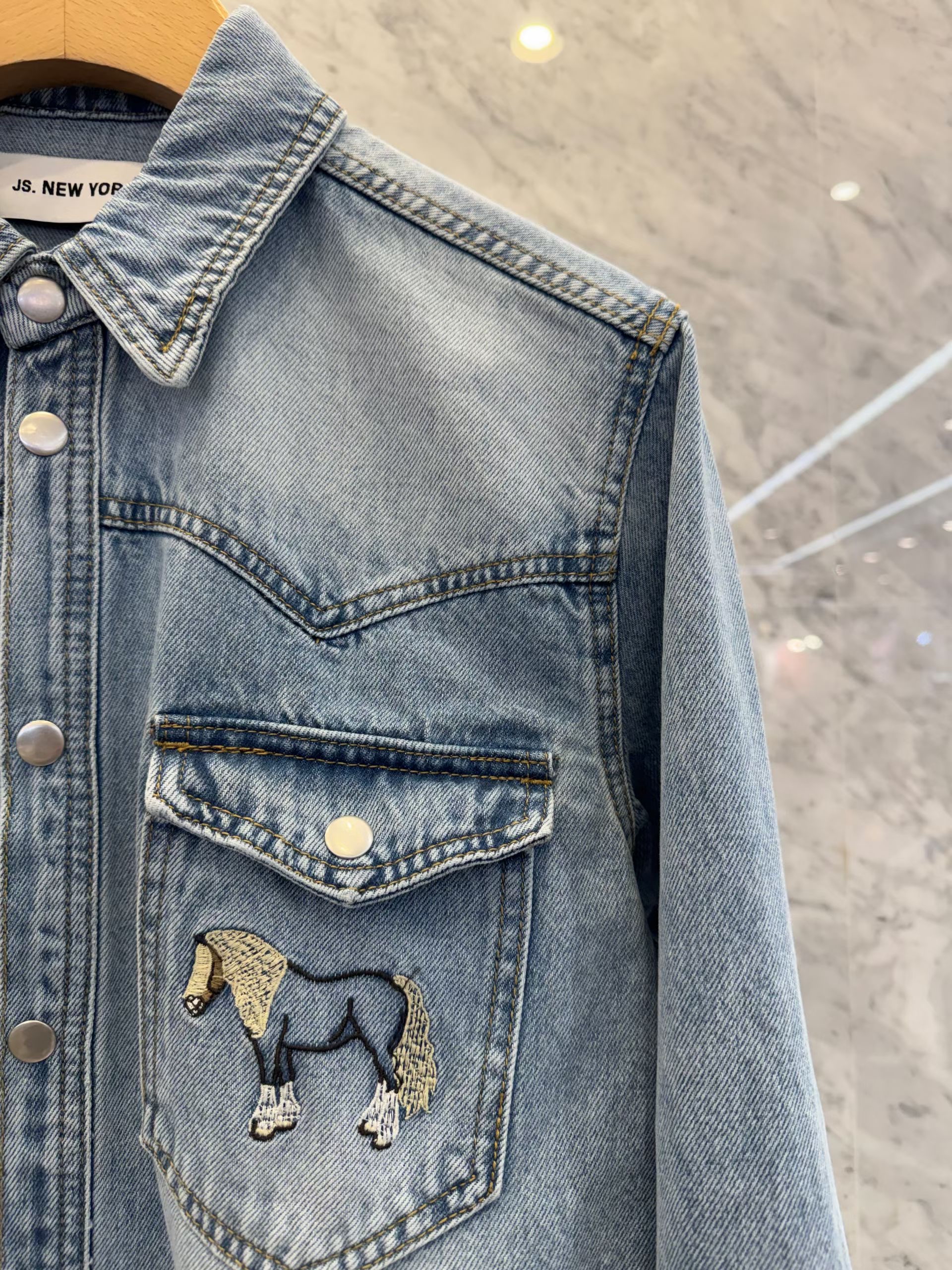 Jsny 刺繡馬仔牛仔衫