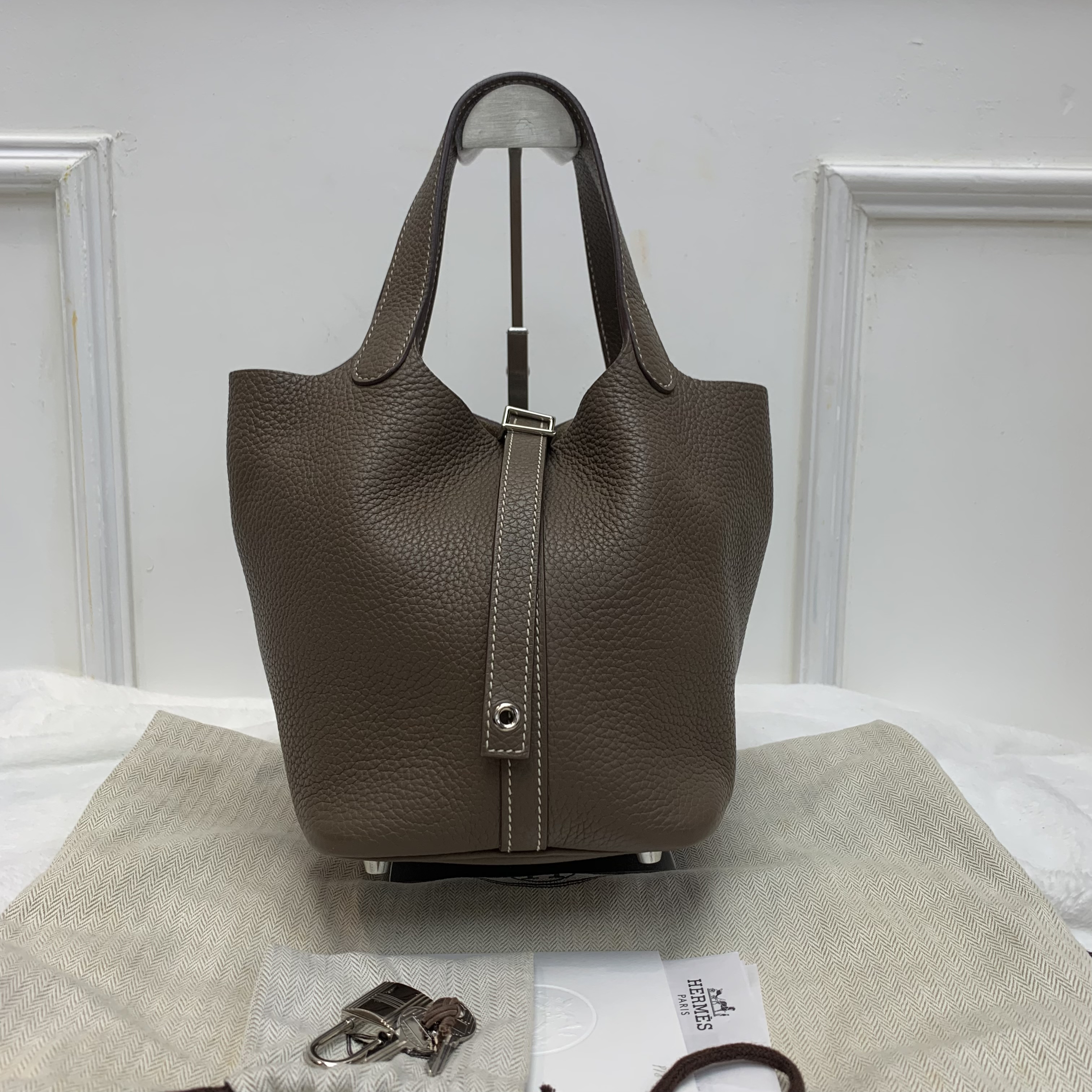 Hermes Picotin18 大象灰TC皮