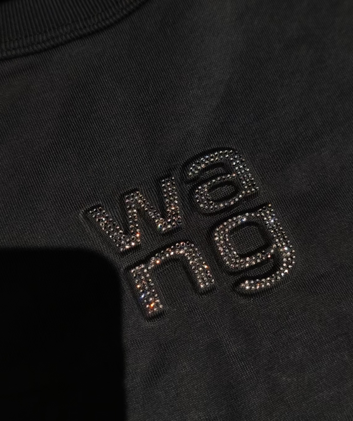 訂貨📮Alexander Wang灰黑色水晶logo 短 tee Size XS/S/M/L