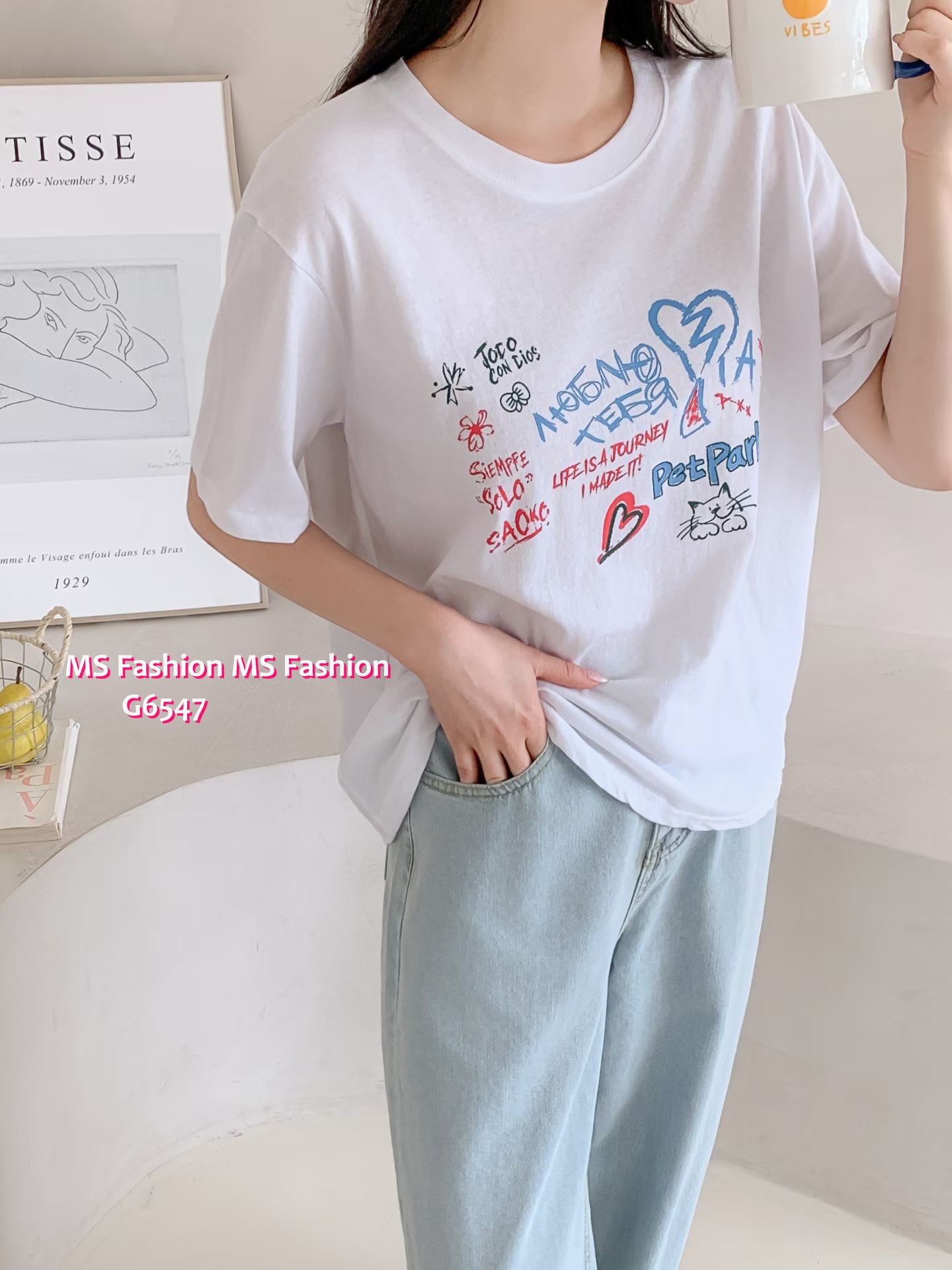 G6547 靚print tee