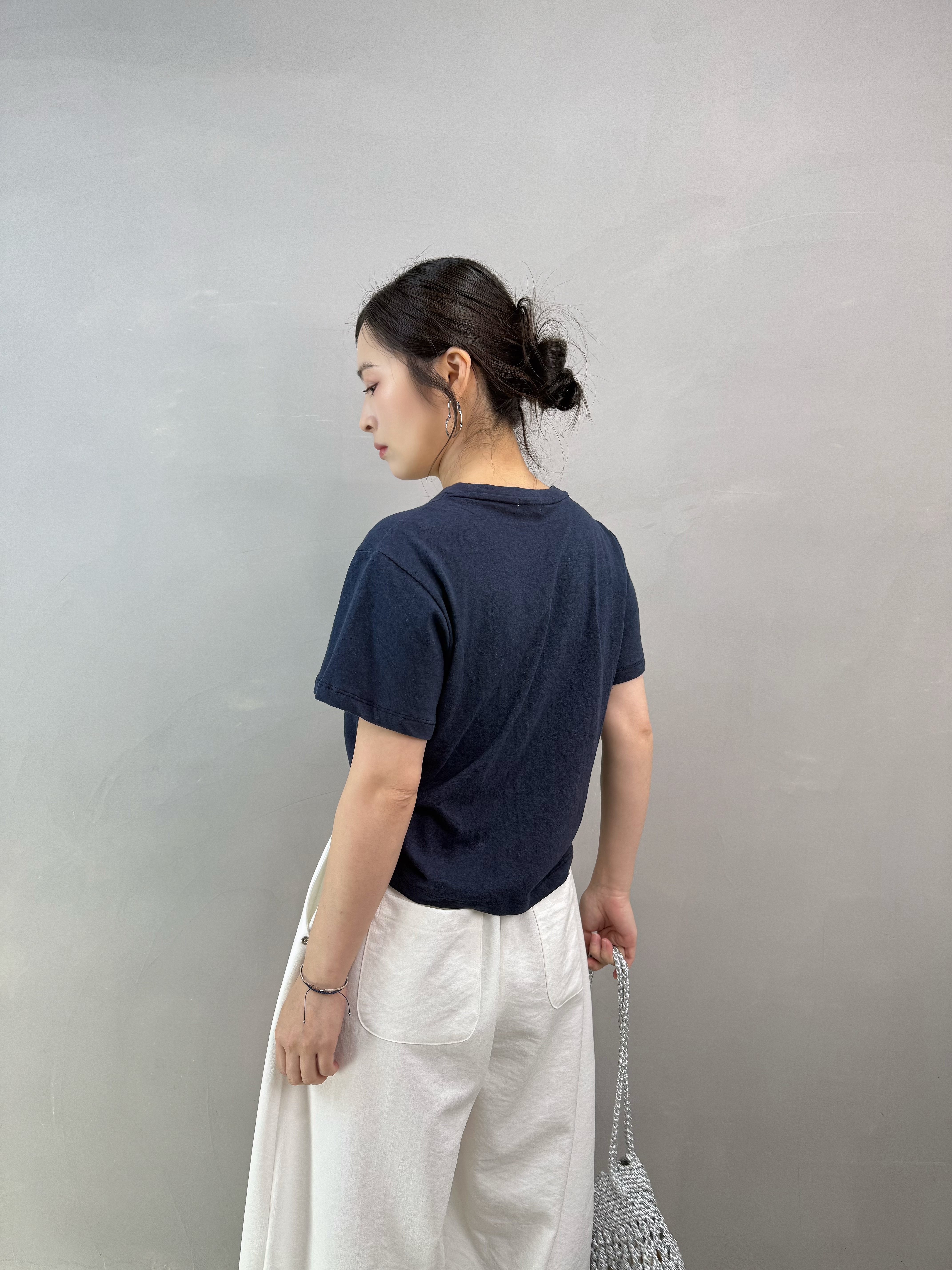 X66 刺繡心心短tee