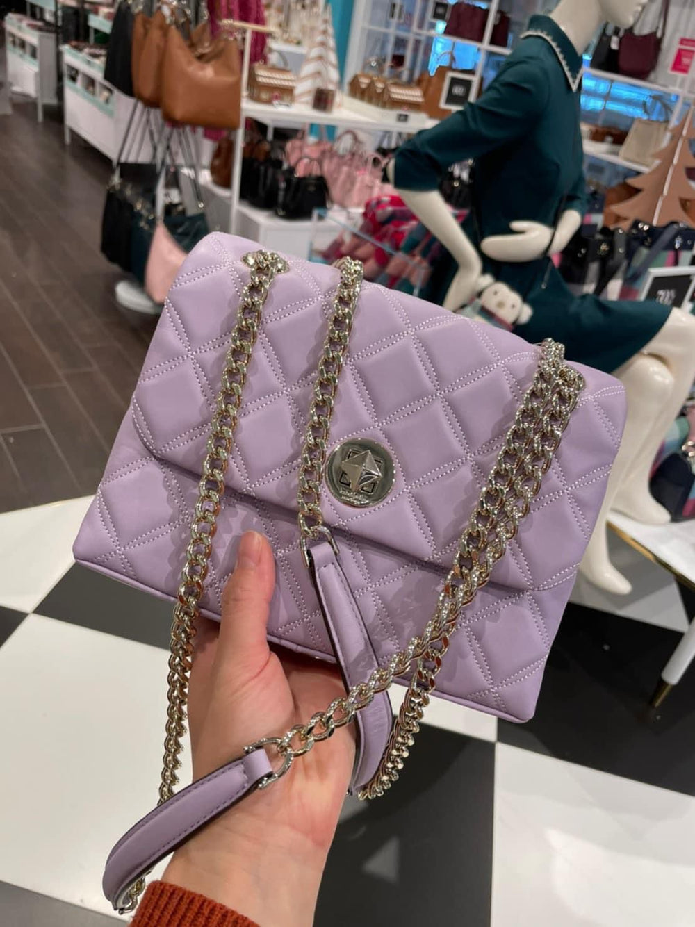 香港現貨-Kate Spade Natalia small flap Shoulder bag / crossbody light purple color
