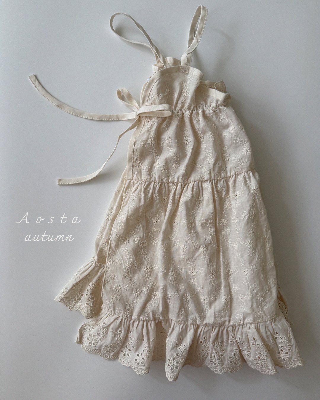 Aosta | [Lace Cotton Open Dress]