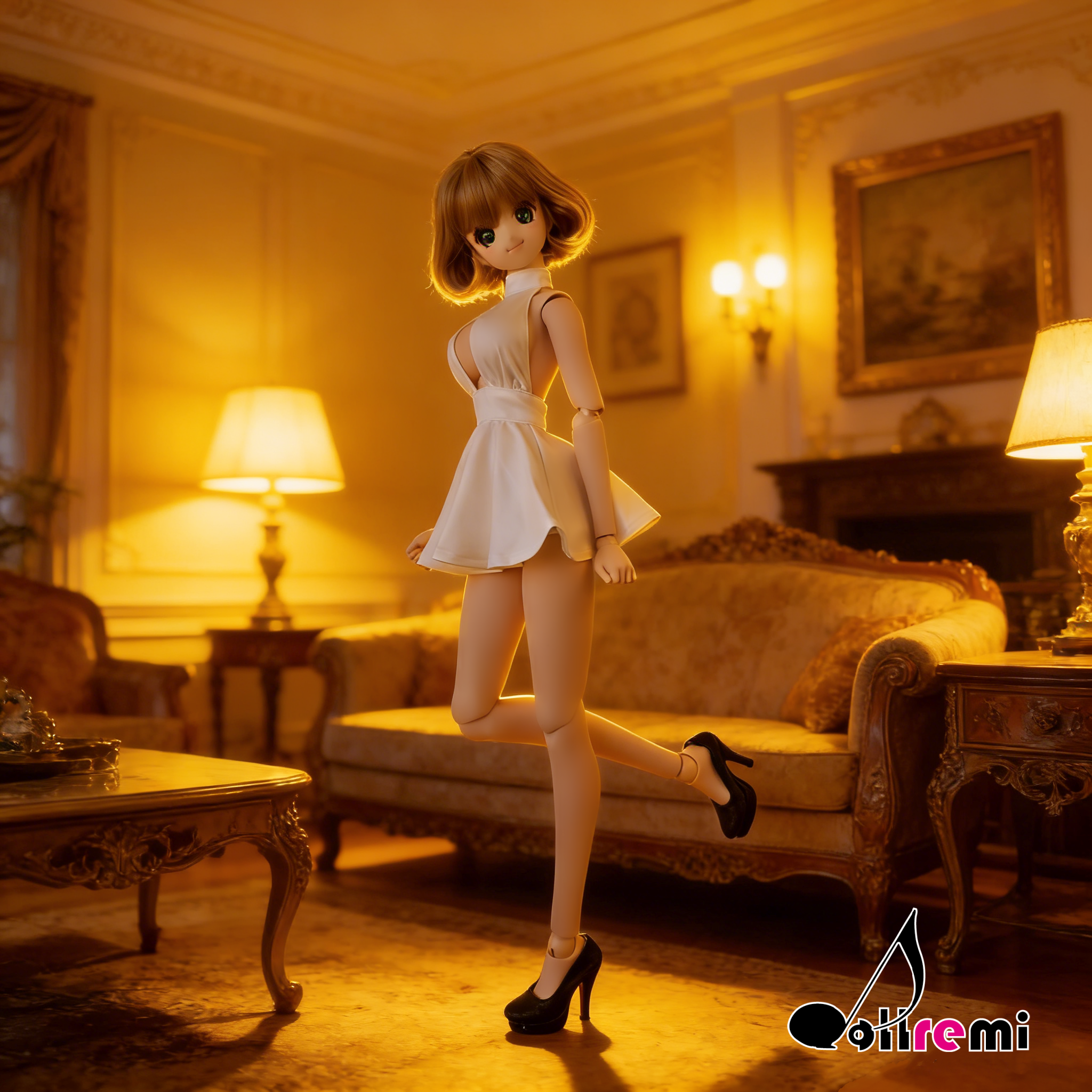 【dollremi】(DD0283C) 開胸傘裙 Open chest umbrella Dress