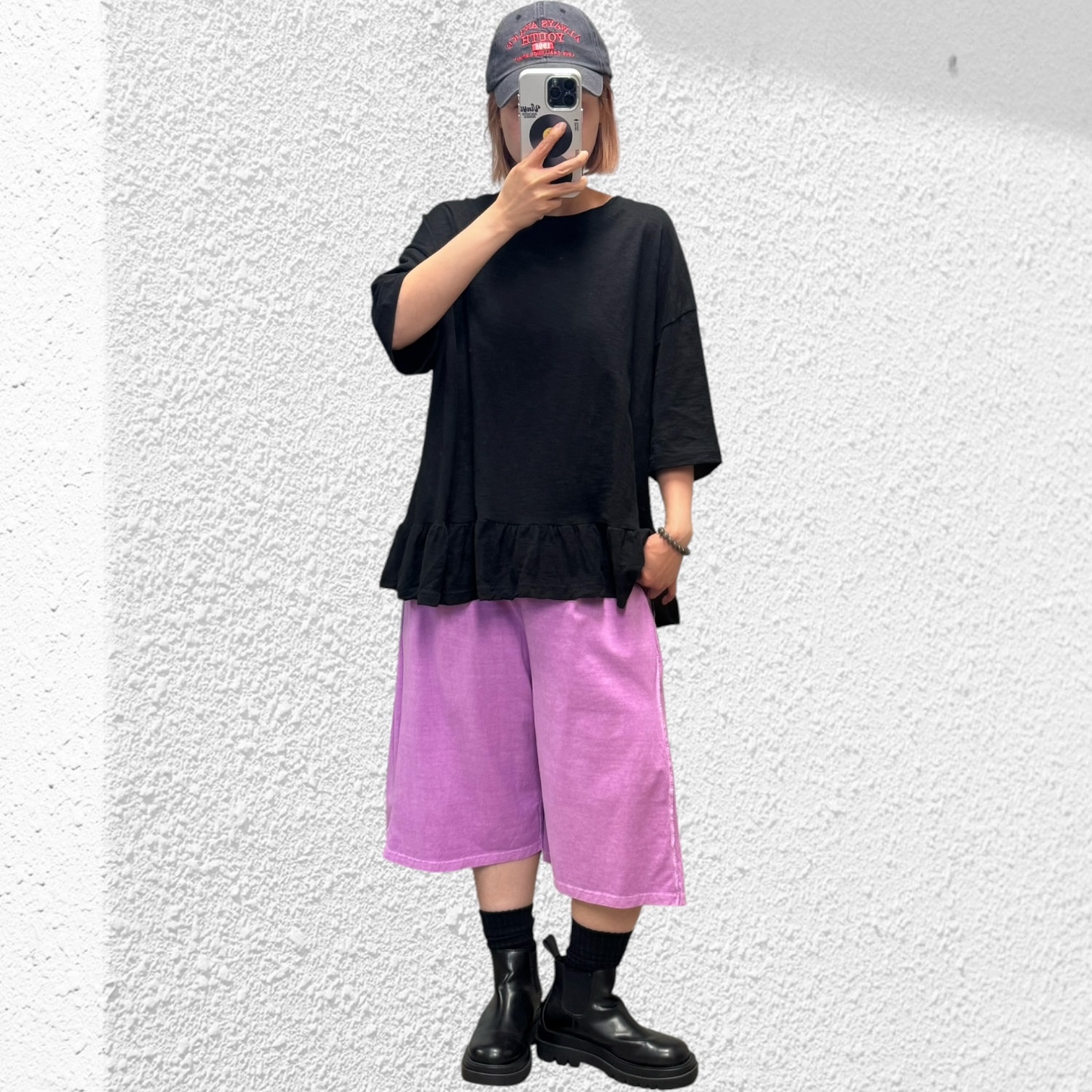 221257洗水四骨布褲