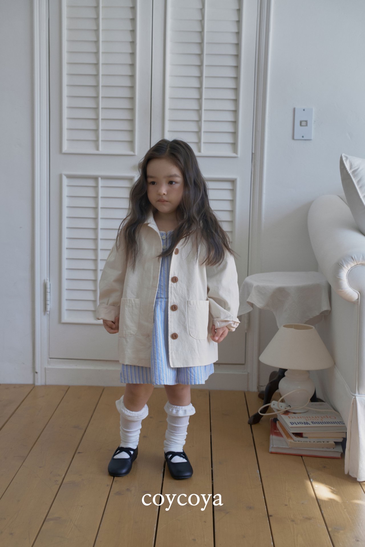 🌸預訂 韓國直送🌸🇰🇷COYCOYA兩色復古格紋內襯開襟外套