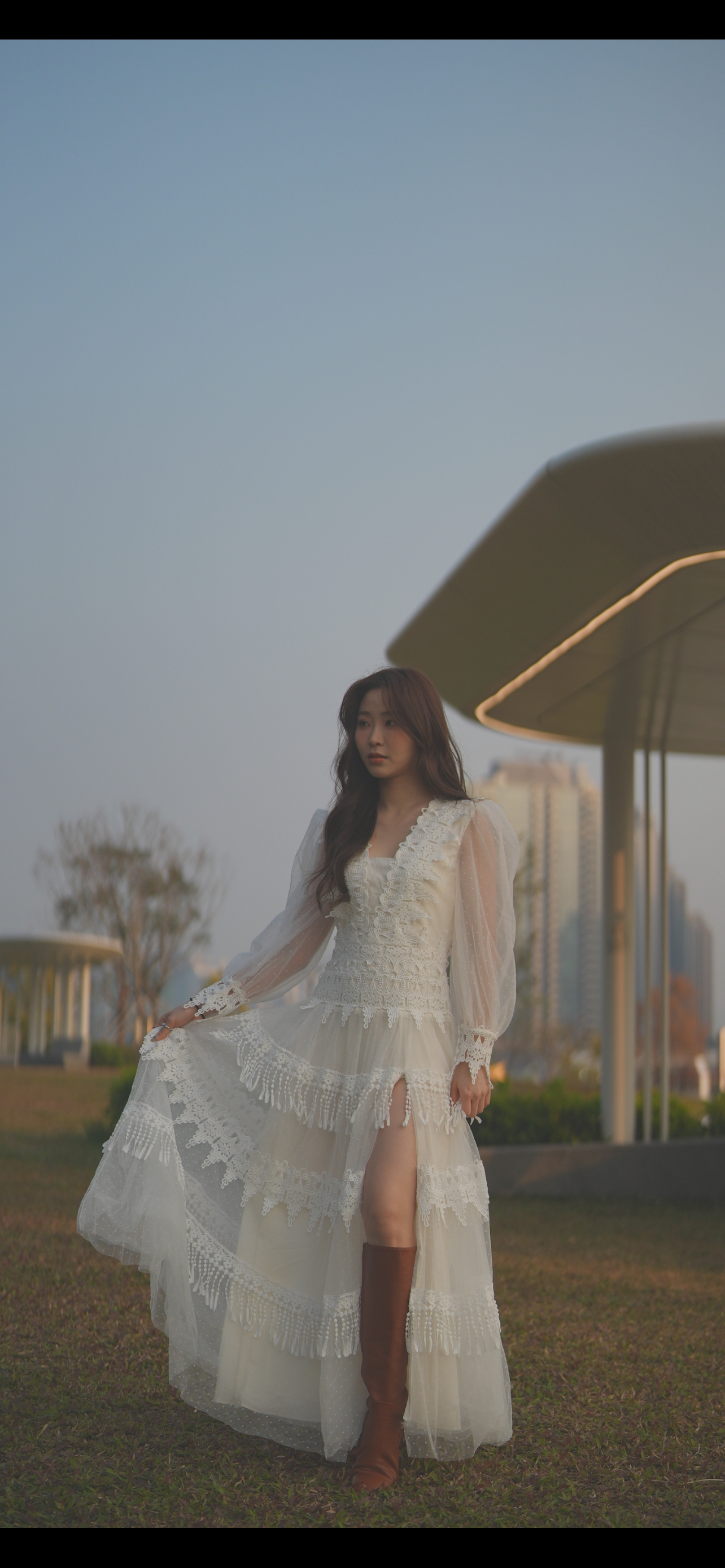 哥德風蕾絲連衣裙