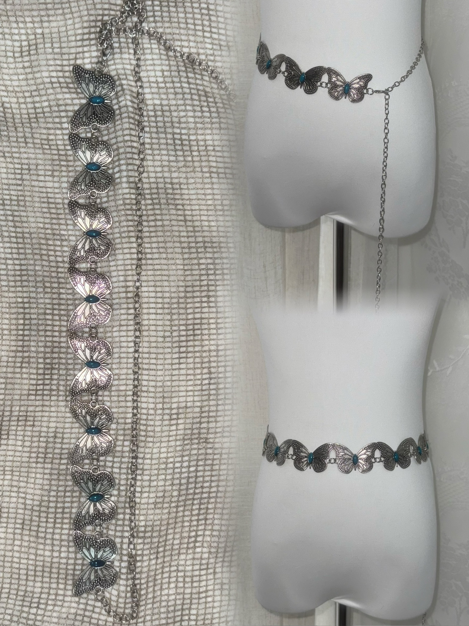 Delicate Winged Jewel Waist Accessory Belt