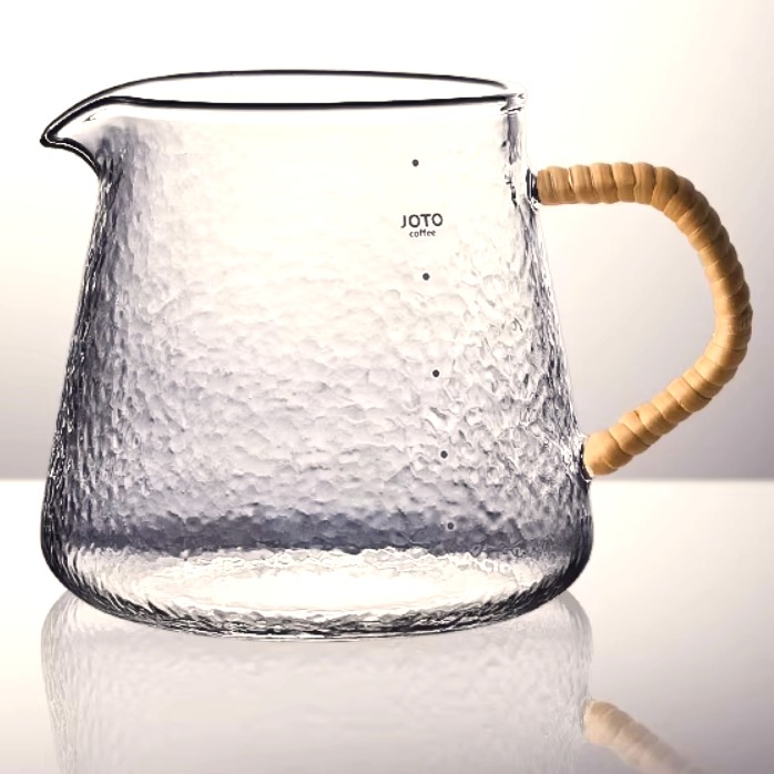 Hammered Borosilicate Glass Pour Over Coffee Sharing Pot
