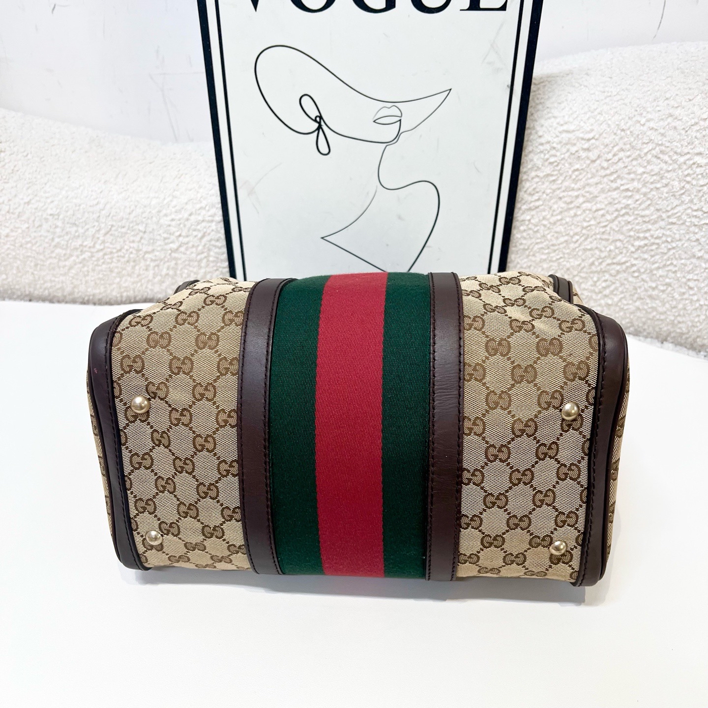 【預訂貨品】gucci 老花帆布波士頓包