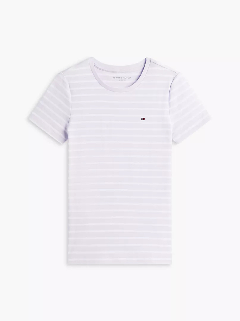 Tommy 女款間條圓領T恤