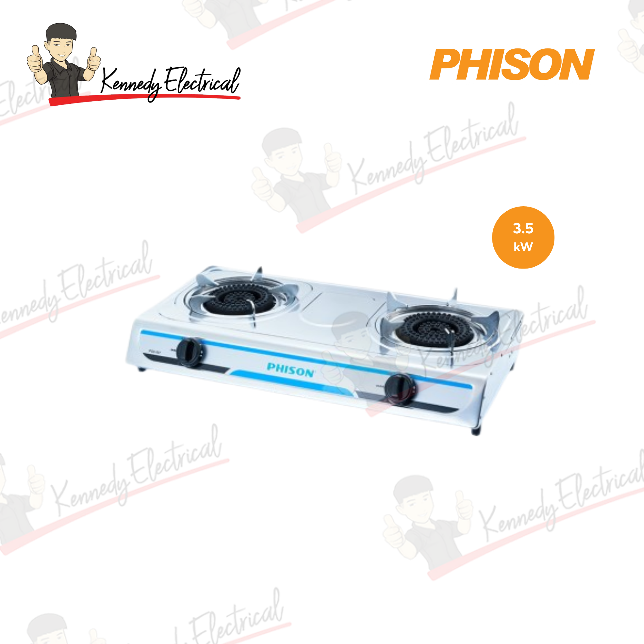 Phison 8.40kW Gas Cooker Counter Top PGC-307