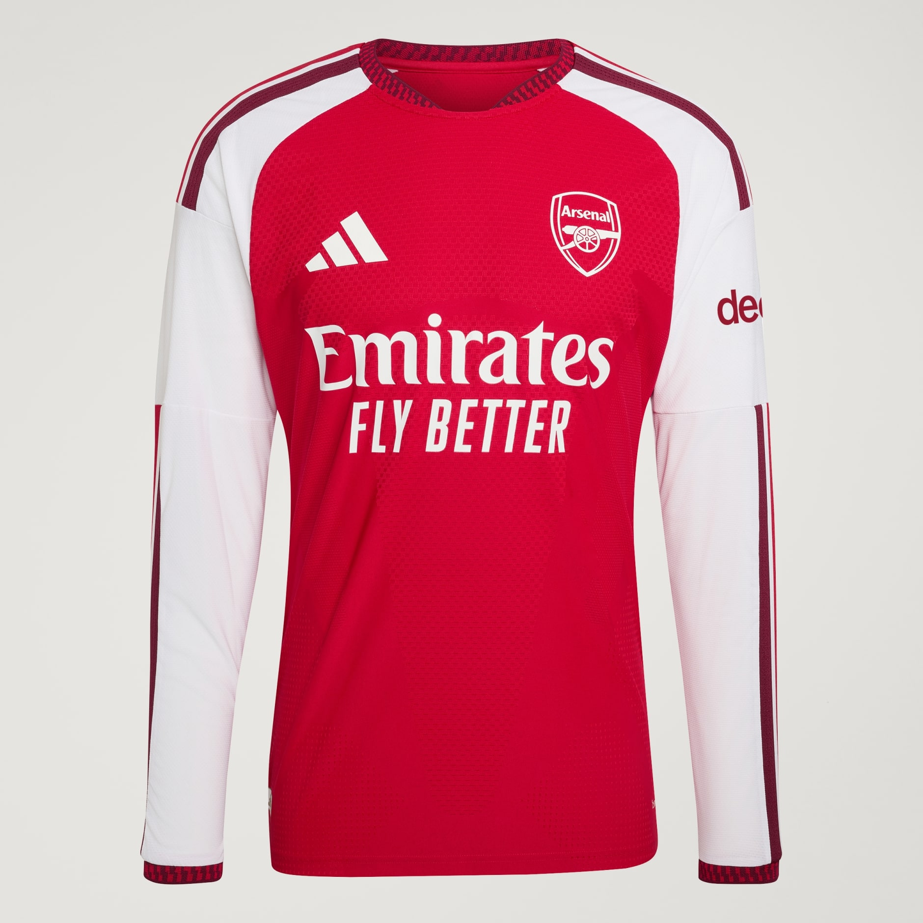 🔴⚪融合酋長球場建築美學 Adidas Arsenal 阿仙奴 2026-27 主場 Authentic 球員版長袖球衣 (可加印字章) KB9967