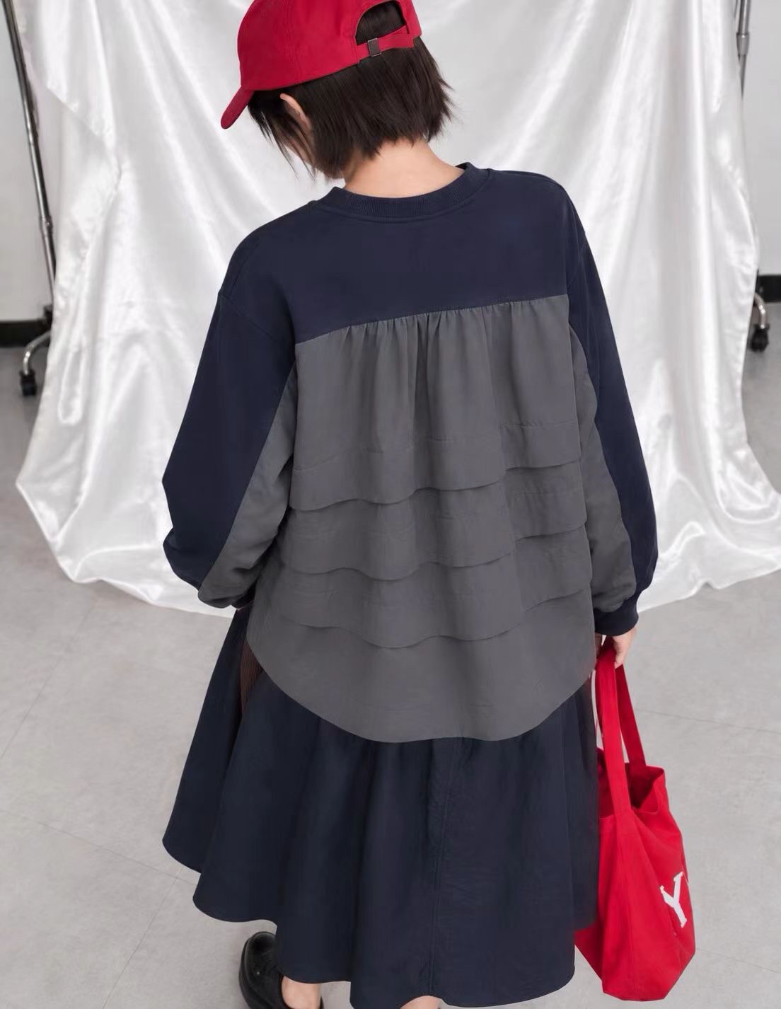 拼料後ruffle Top 