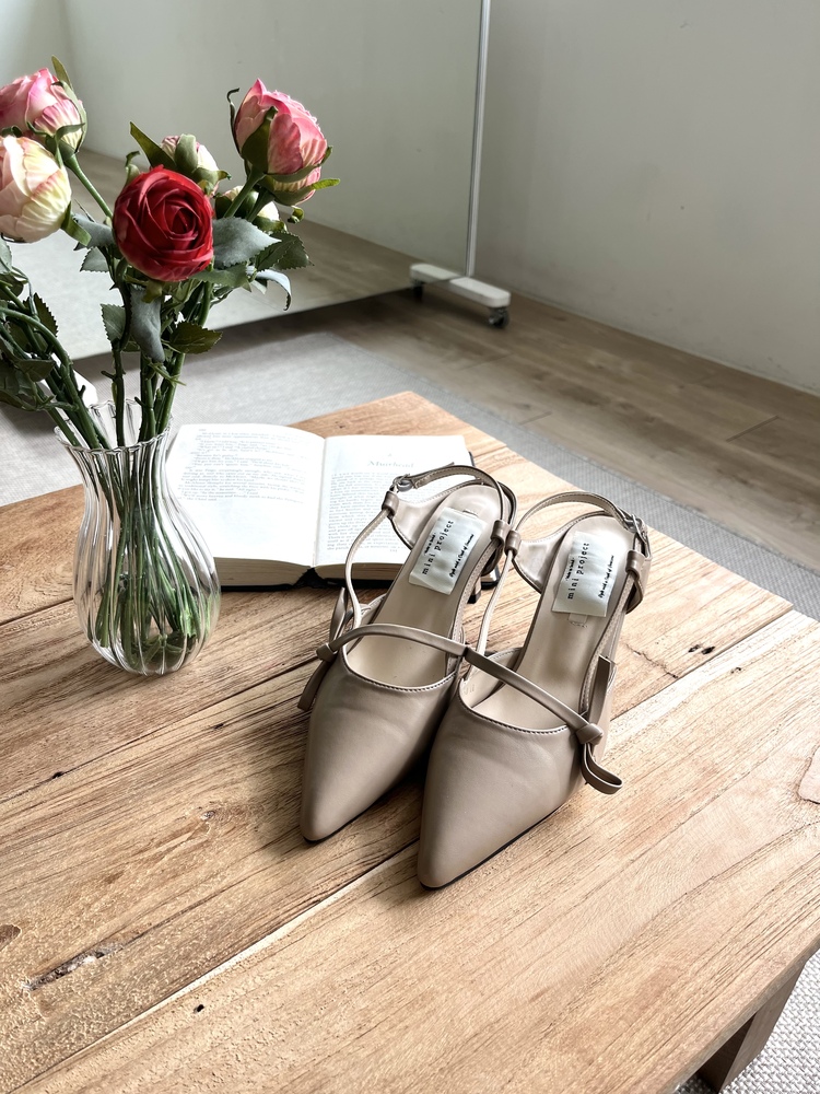 Noeud Front Slingback Heels (3colors)