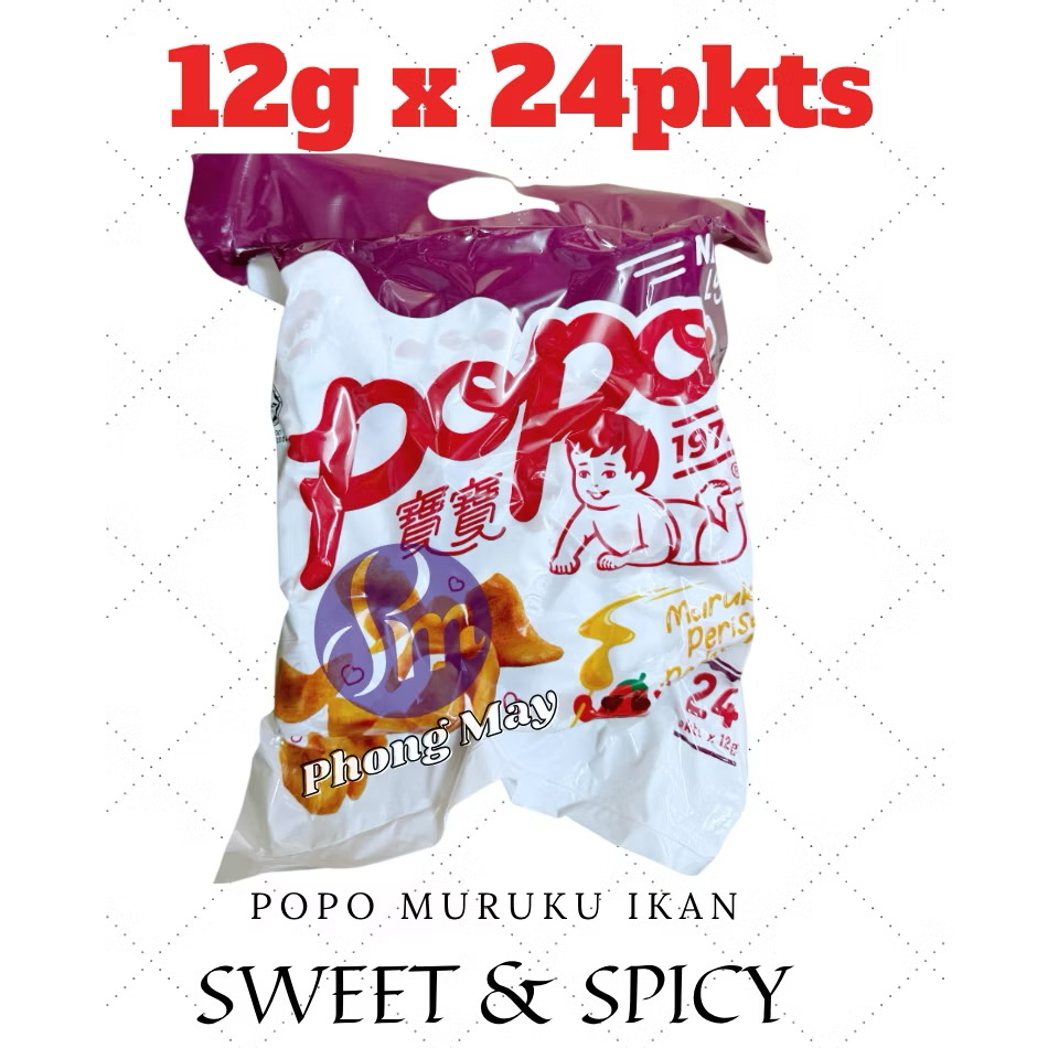 PoPo Muruku Ikan Biskut [Original / Sweet & Spicy / Seaweed / Spicy Chicken / Squid] 24pcs