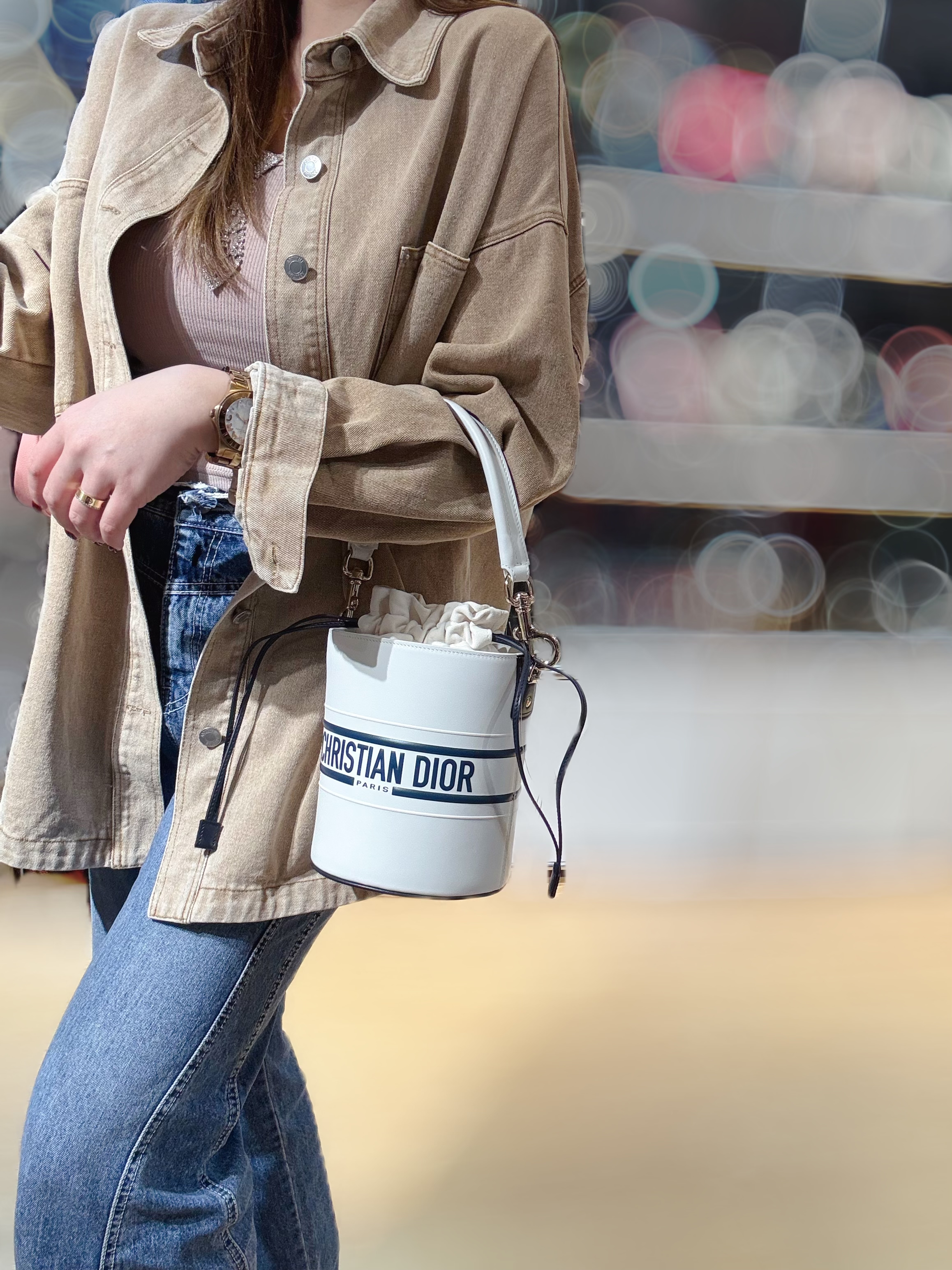 Dior Vibe bucket L white