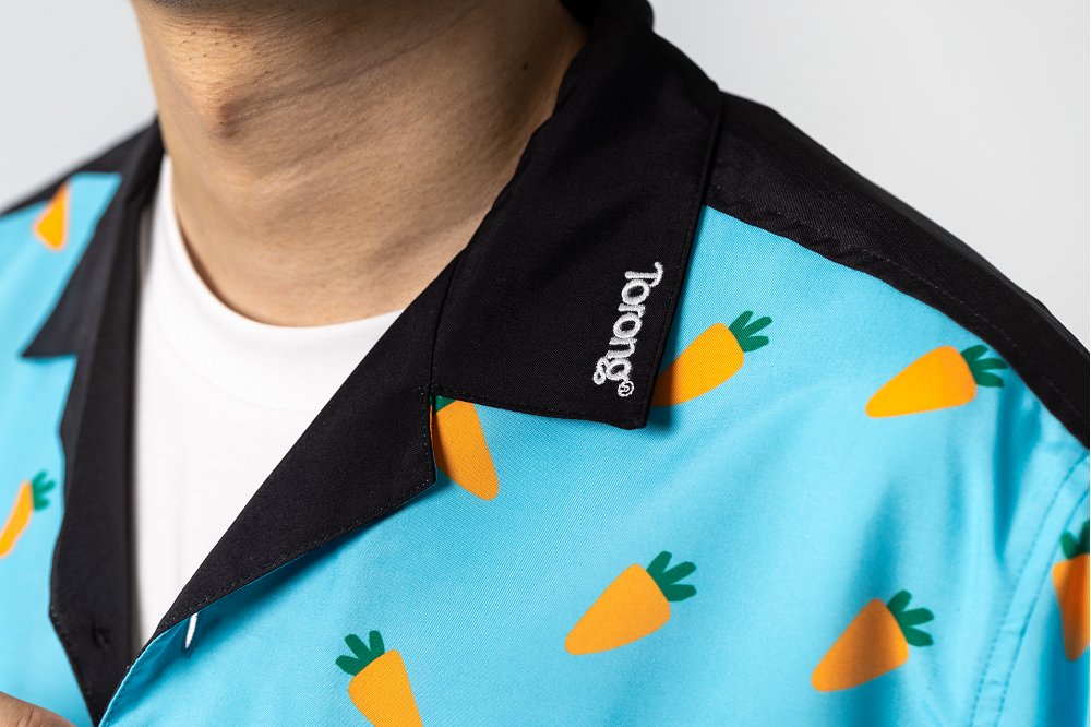 📦訂購 台灣代購 野獸國 地球娛樂室 兔瓏 定番亂花開襟短袖襯衫 (水藍)