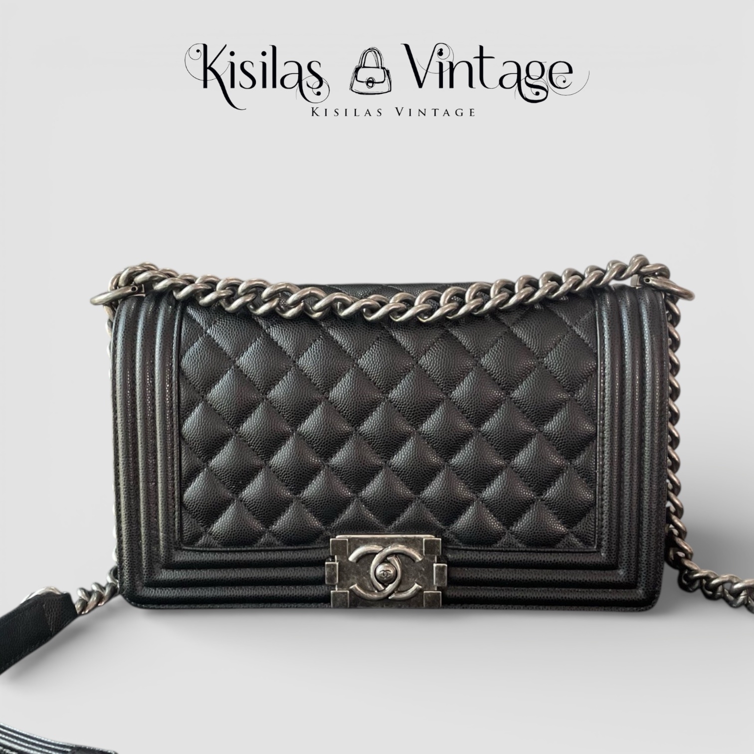 Chanel Caviar Leboy 荔枝皮