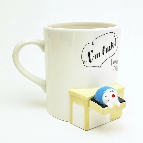 [訂購] 多啦A夢陶瓷杯 立體 水杯 (大雄書枱)