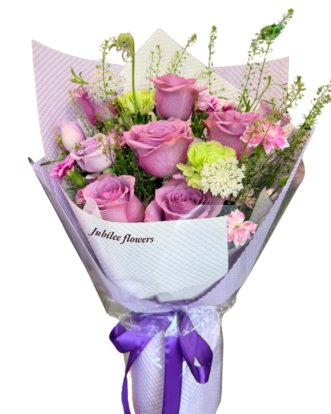 紫玫瑰混搭花束