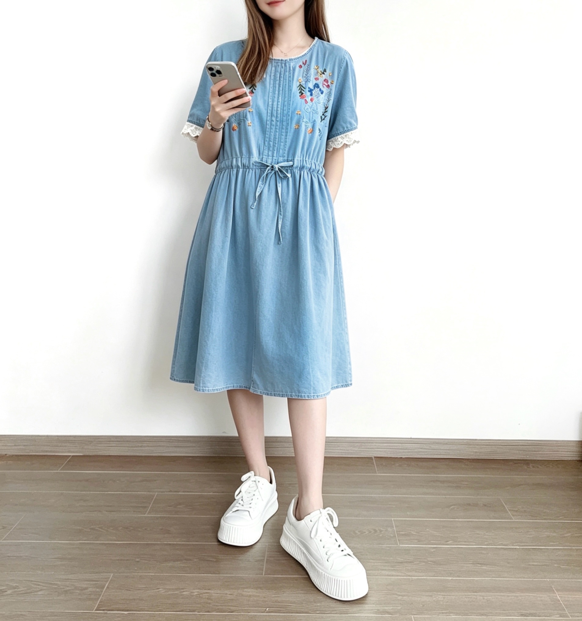 ☀️夏日優惠☀️ 牛仔棉刺繡花束繩Ops