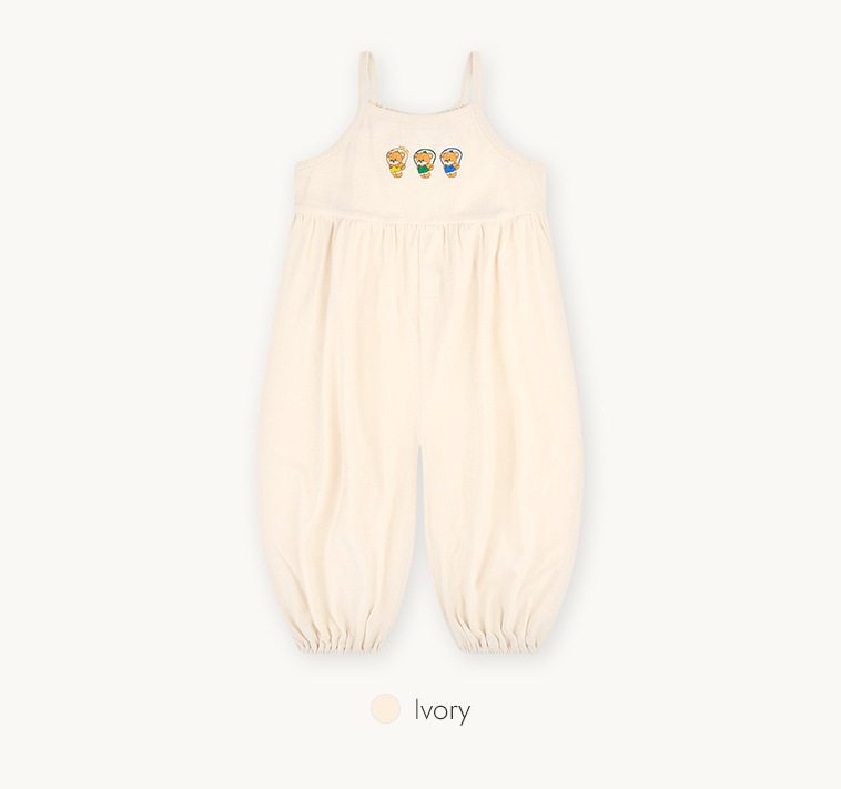 ☀️預訂 韓國直送☀️🇰🇷Milk Baby五色跳繩小熊印花寬鬆吊帶連身褲