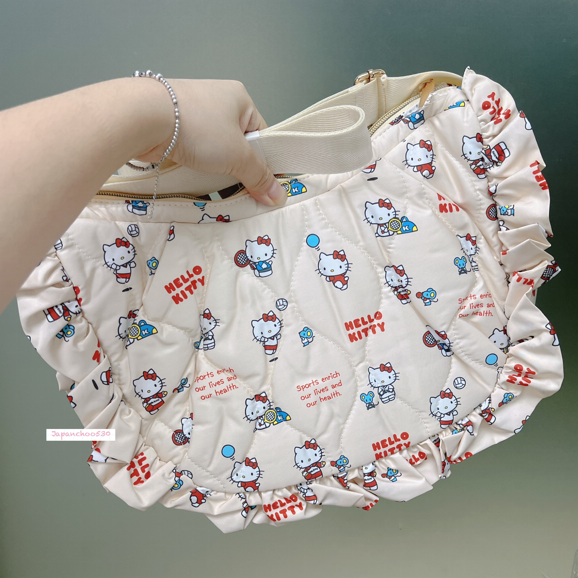 日本預訂📍日本Hello Kitty x Accommode可愛系列 - 花邊斜咩袋 不包郵