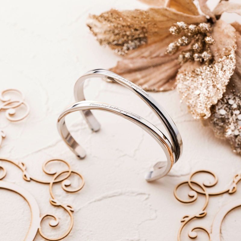 📦訂購 日本限定 White Clover please keep holding my hands 誕生石 手鐲 (一對)