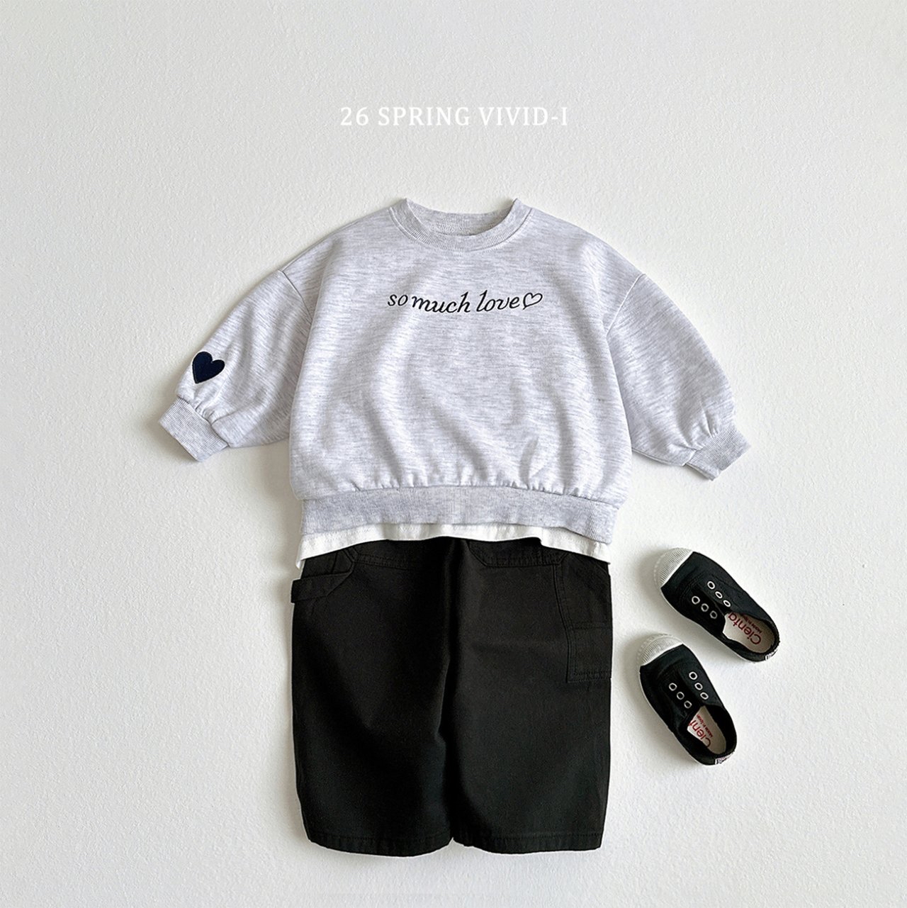 🌸預訂 韓國直送🌸🇰🇷VIVIDI三色so much love印花寬鬆衛衣