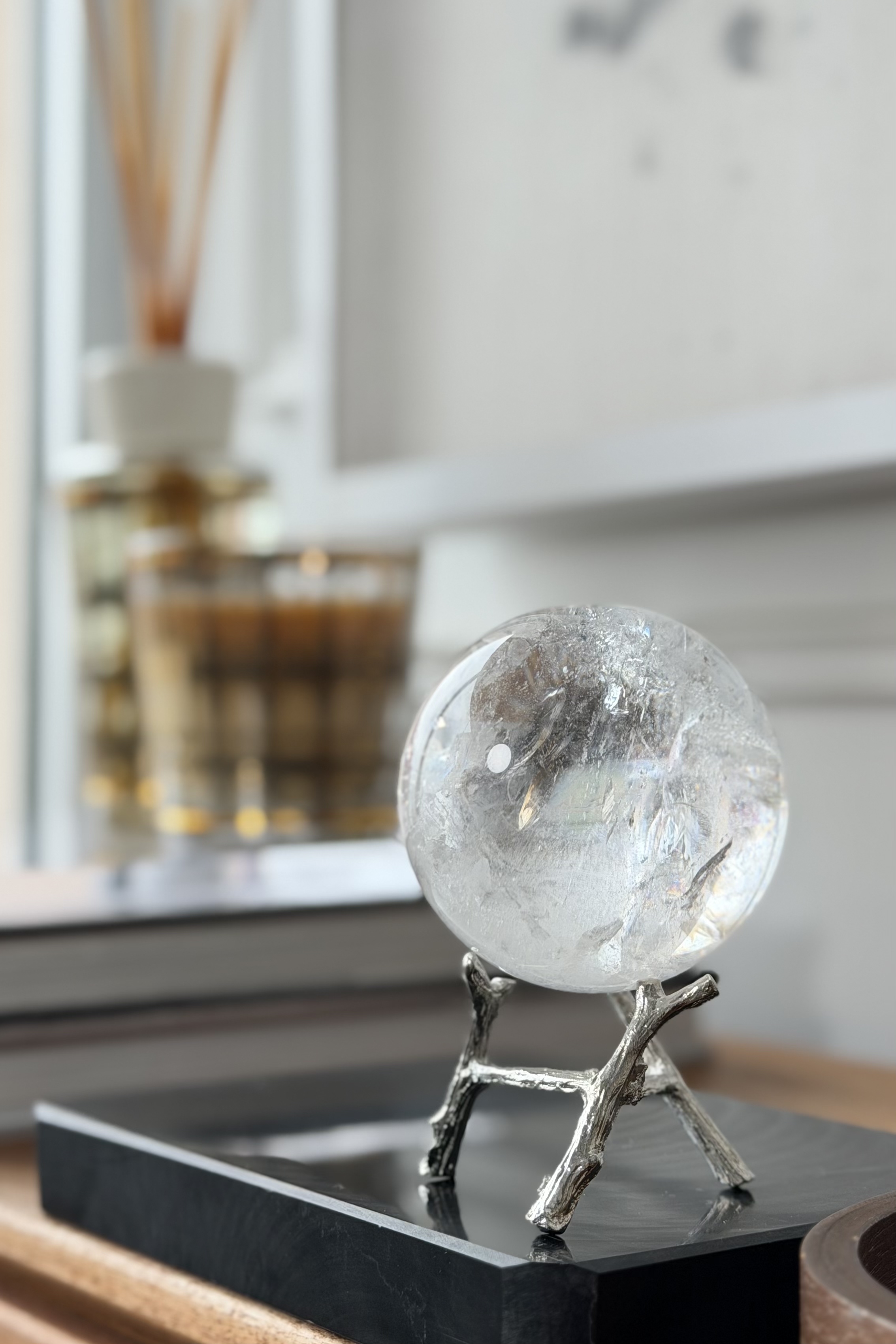  ༒6.45cm白水晶球༒ 1158C2JGM83-RA*7T8