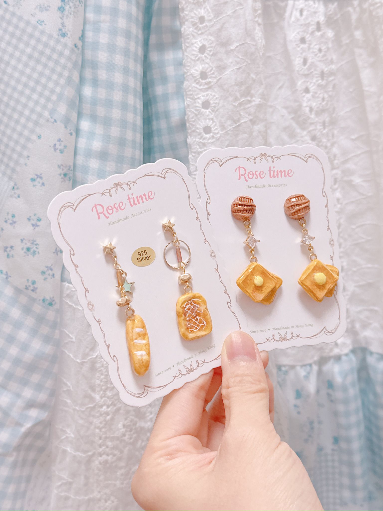 手繪法棍🥖與吐司🍞 & 西多士耳環