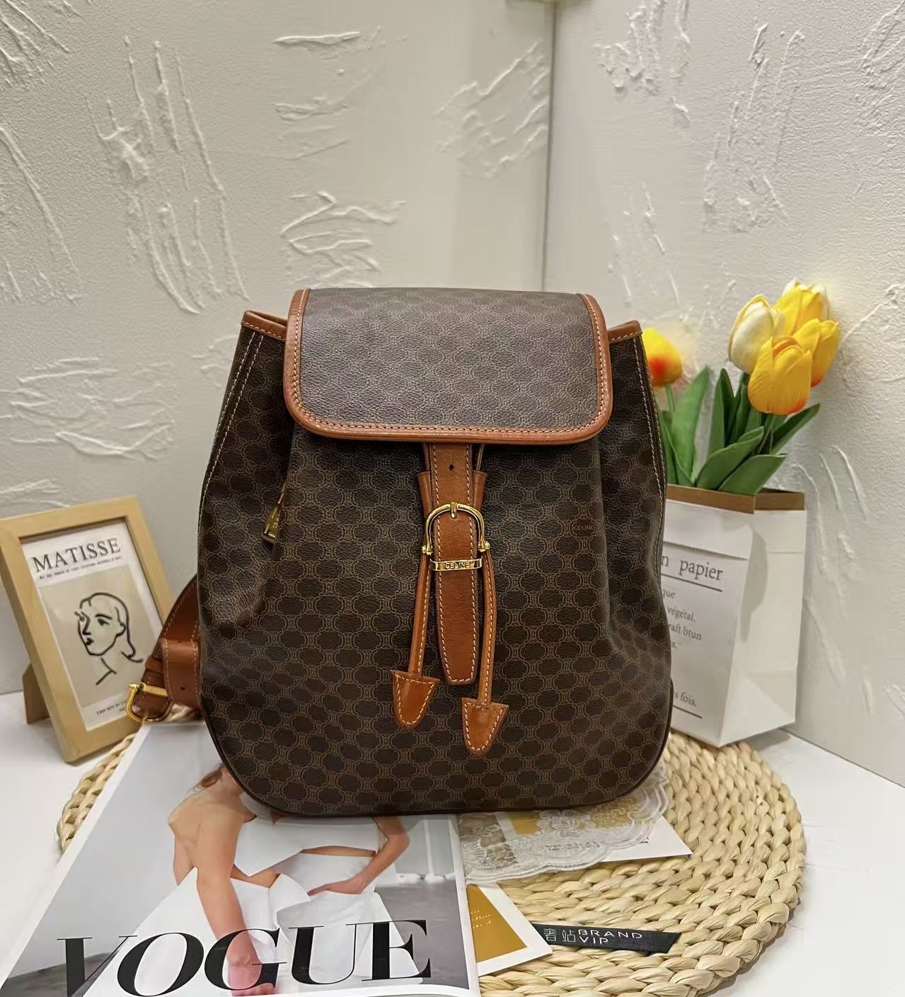 Celine Vintage Macadam Backpack
