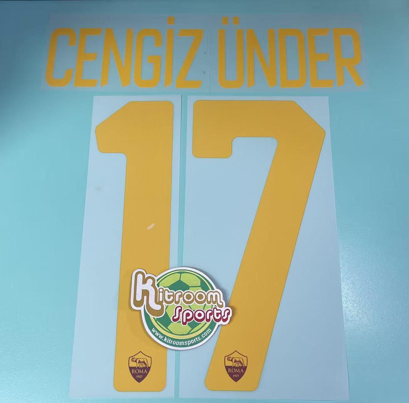 2017-18 Roma Home Nameset #17 CENGIN UNDER