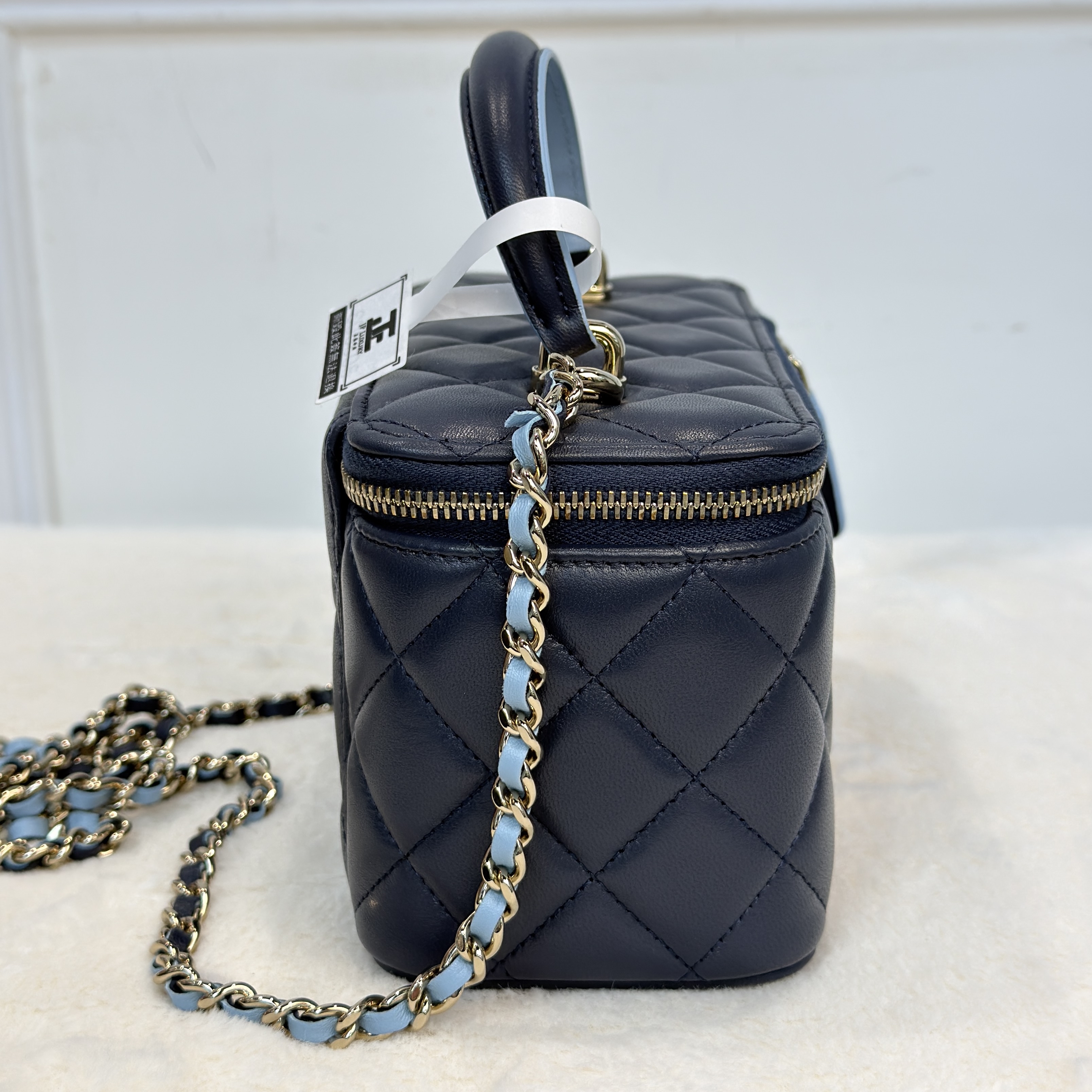 CHANEL雙拼藍色系化妝包💙🩵