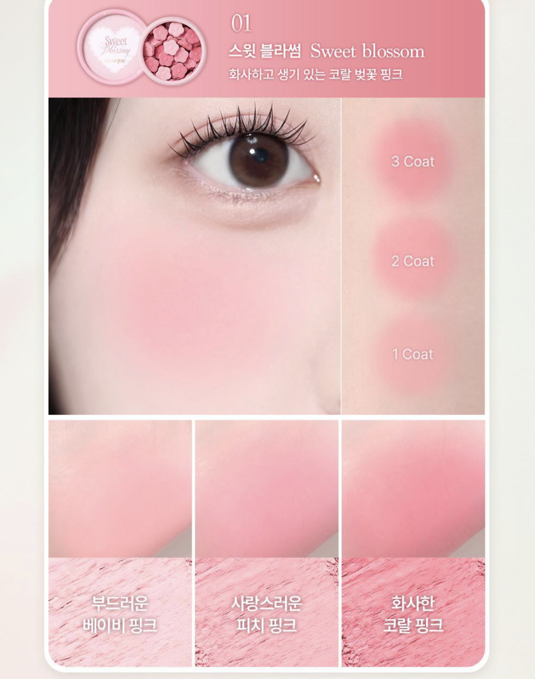 韓國 Dasique 甜蜜櫻花系列  腮紅櫻花粒粒｜Sugar Ball Blush