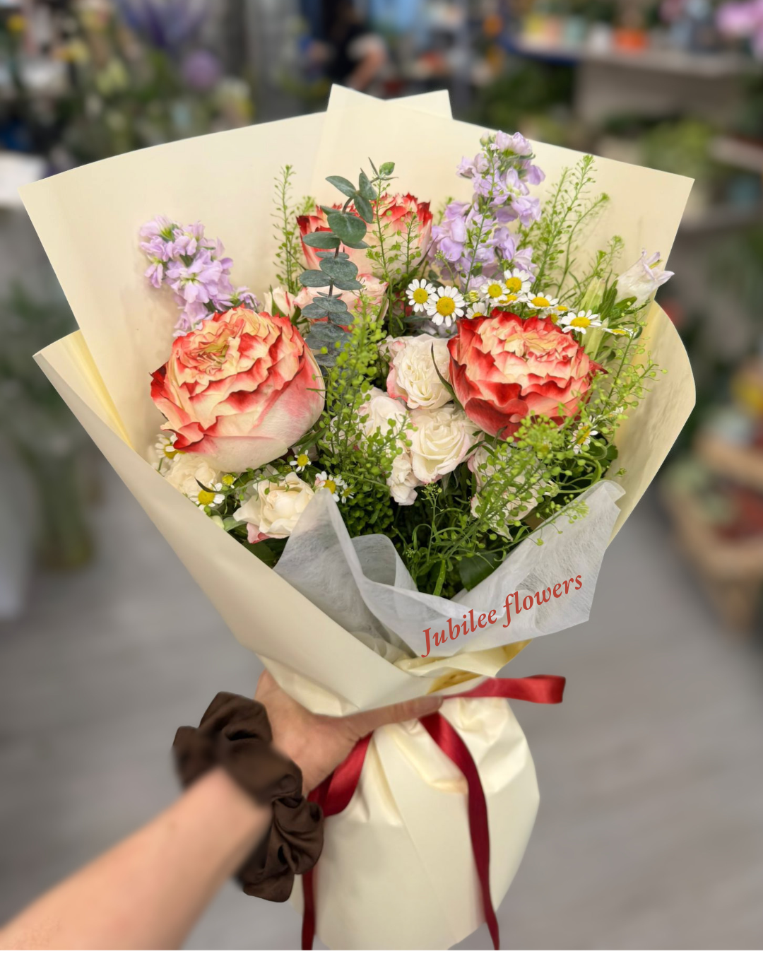 蘋果傑克玫瑰混合花束