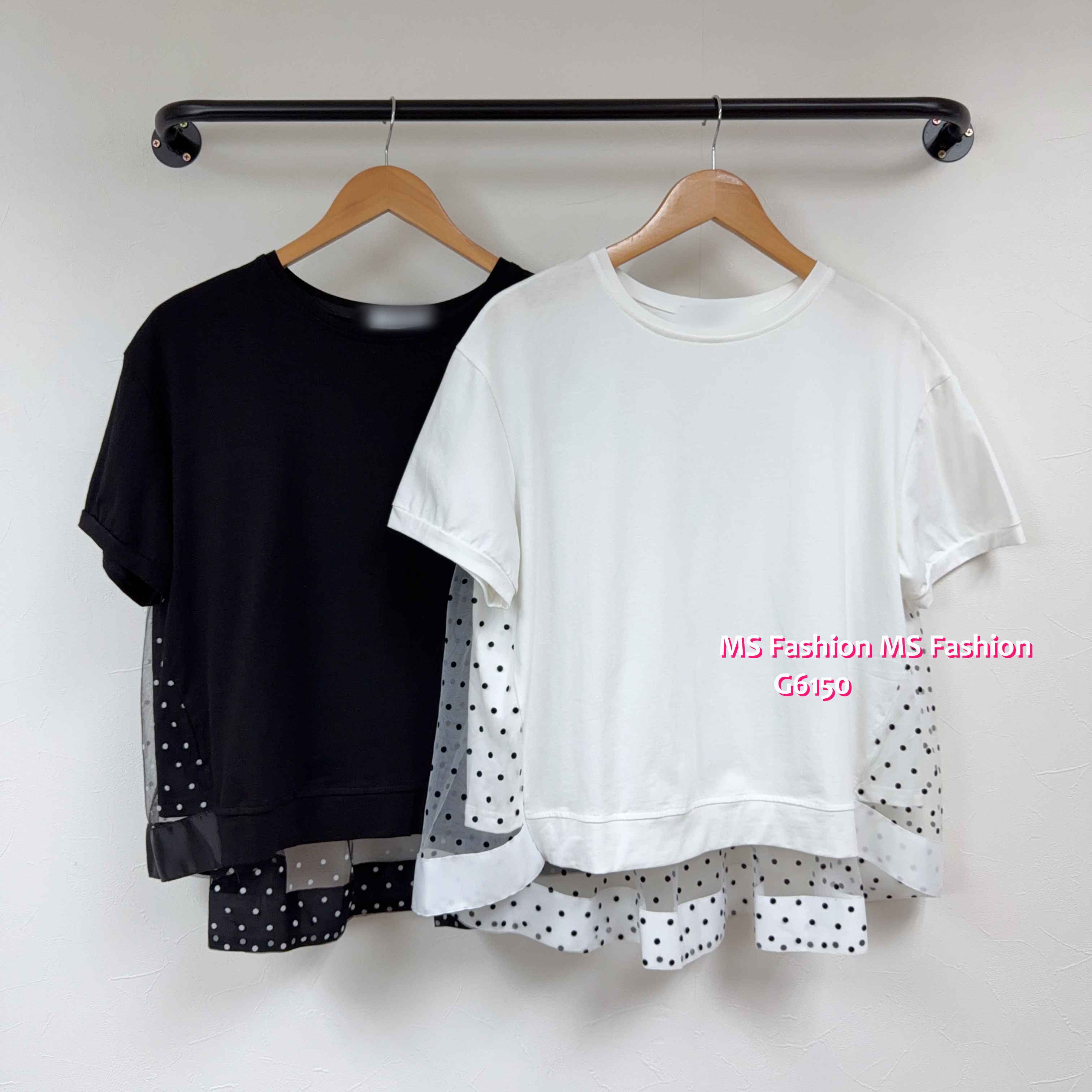 G6150 韓國🇰🇷後拼波點紗top