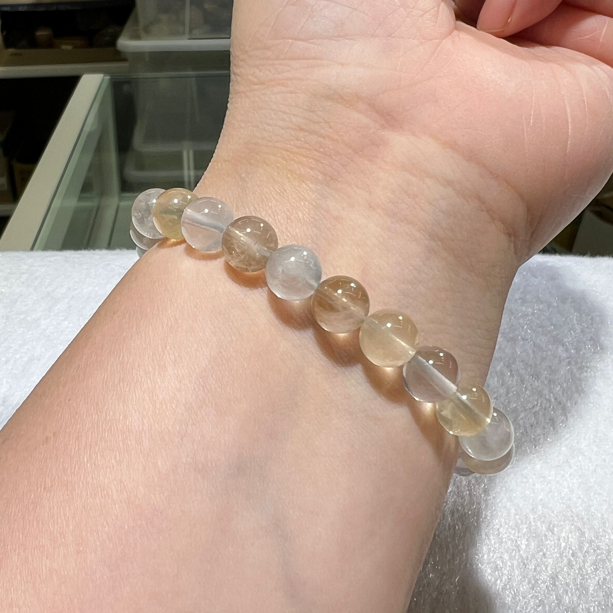 粉兔毛手串 8mm+/-  #CA0009