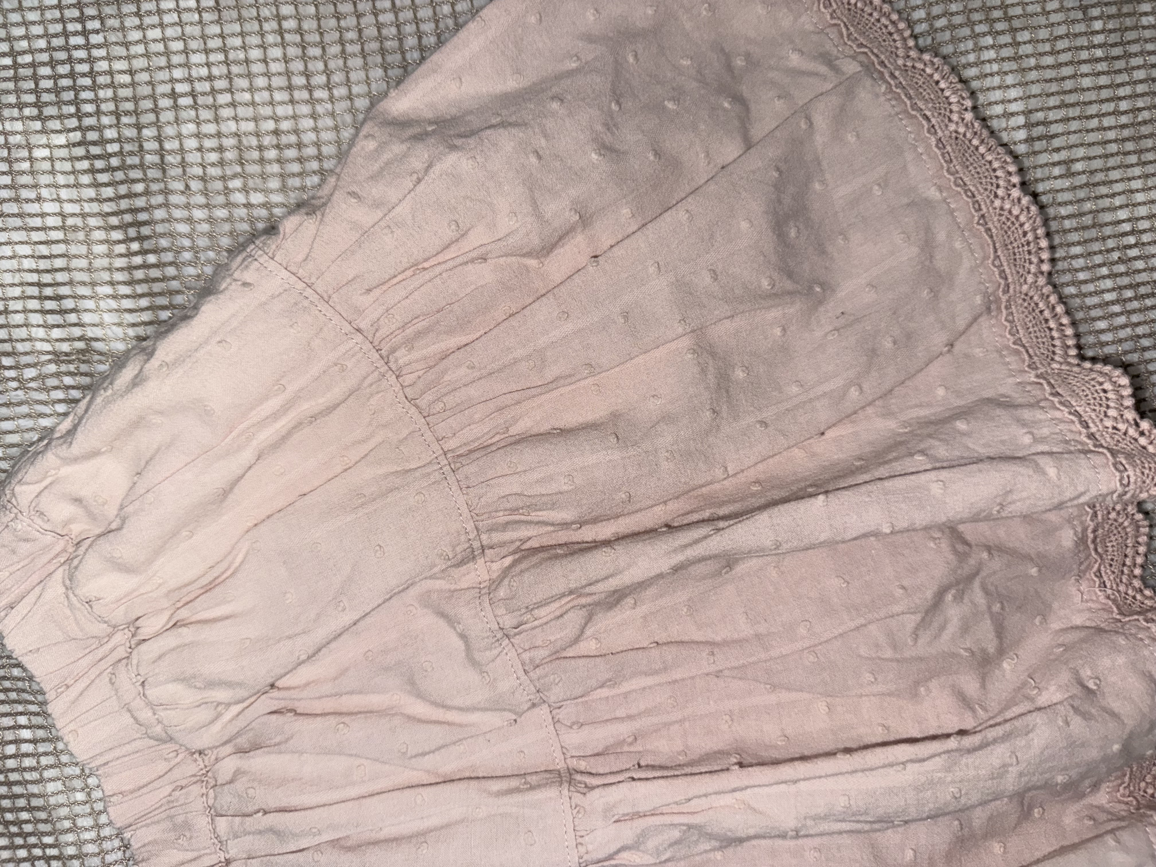 Soft Pink Ruffled Mini Skirt
