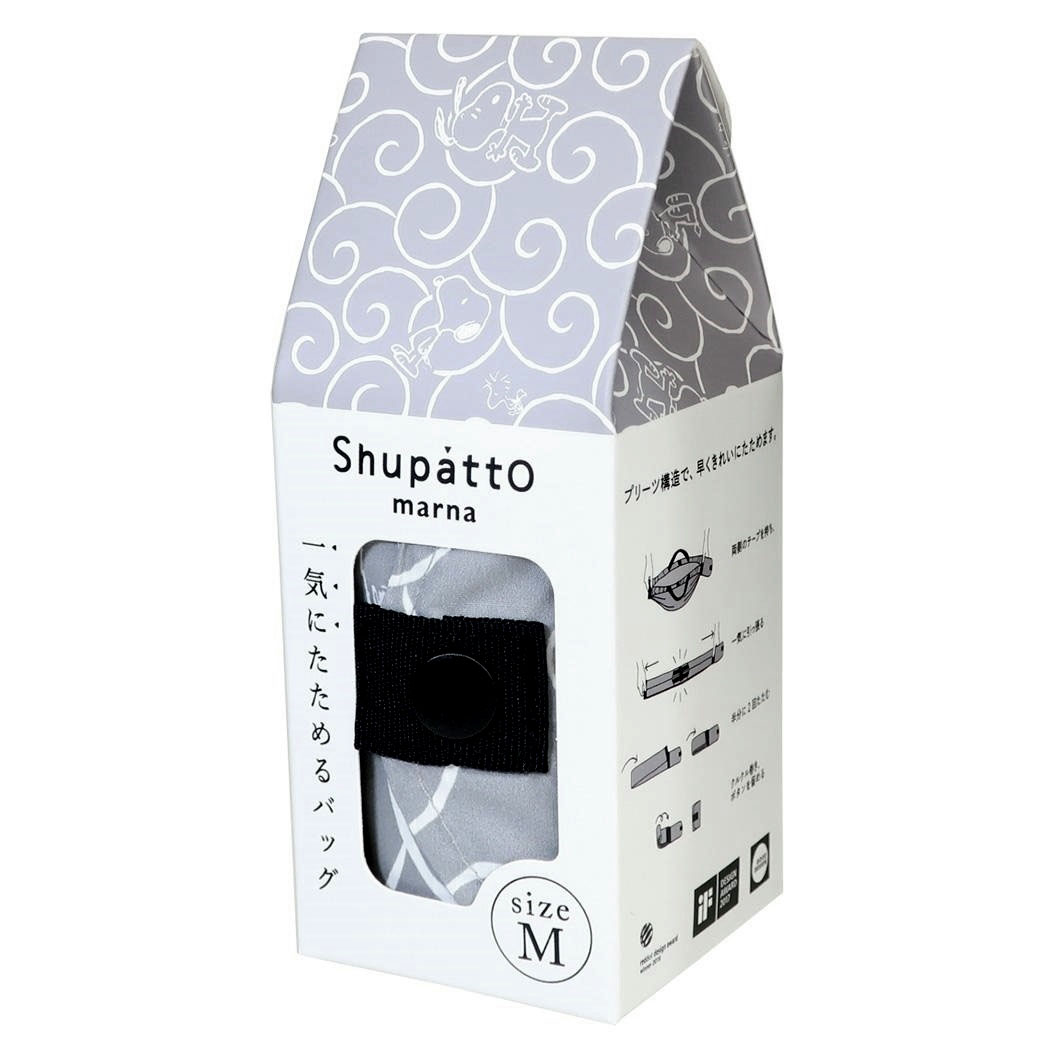 現貨｜Snoopy 日本 Shupatto Compact Bag 可摺 環保袋 M Size (唐草花紋 SPZ-4368)